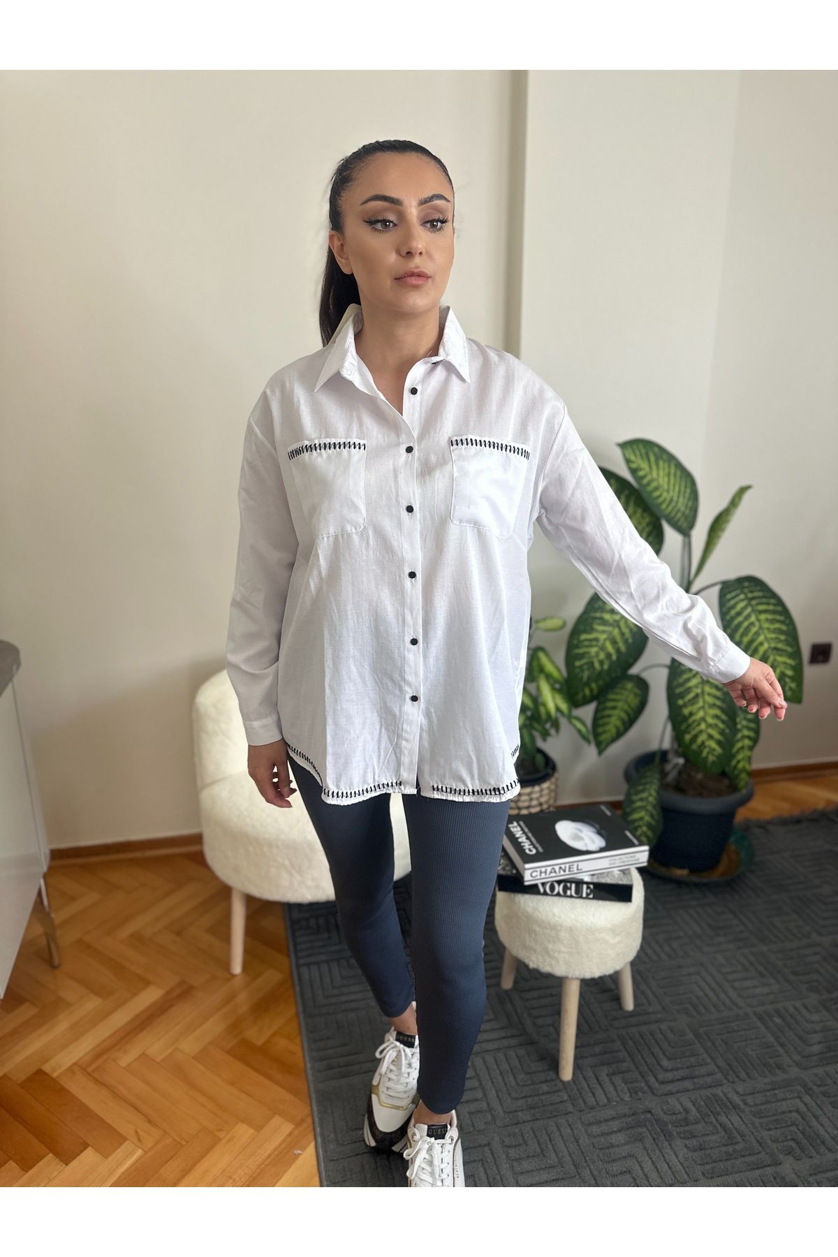 RSP Basic Beyaz Oversize Gömlek