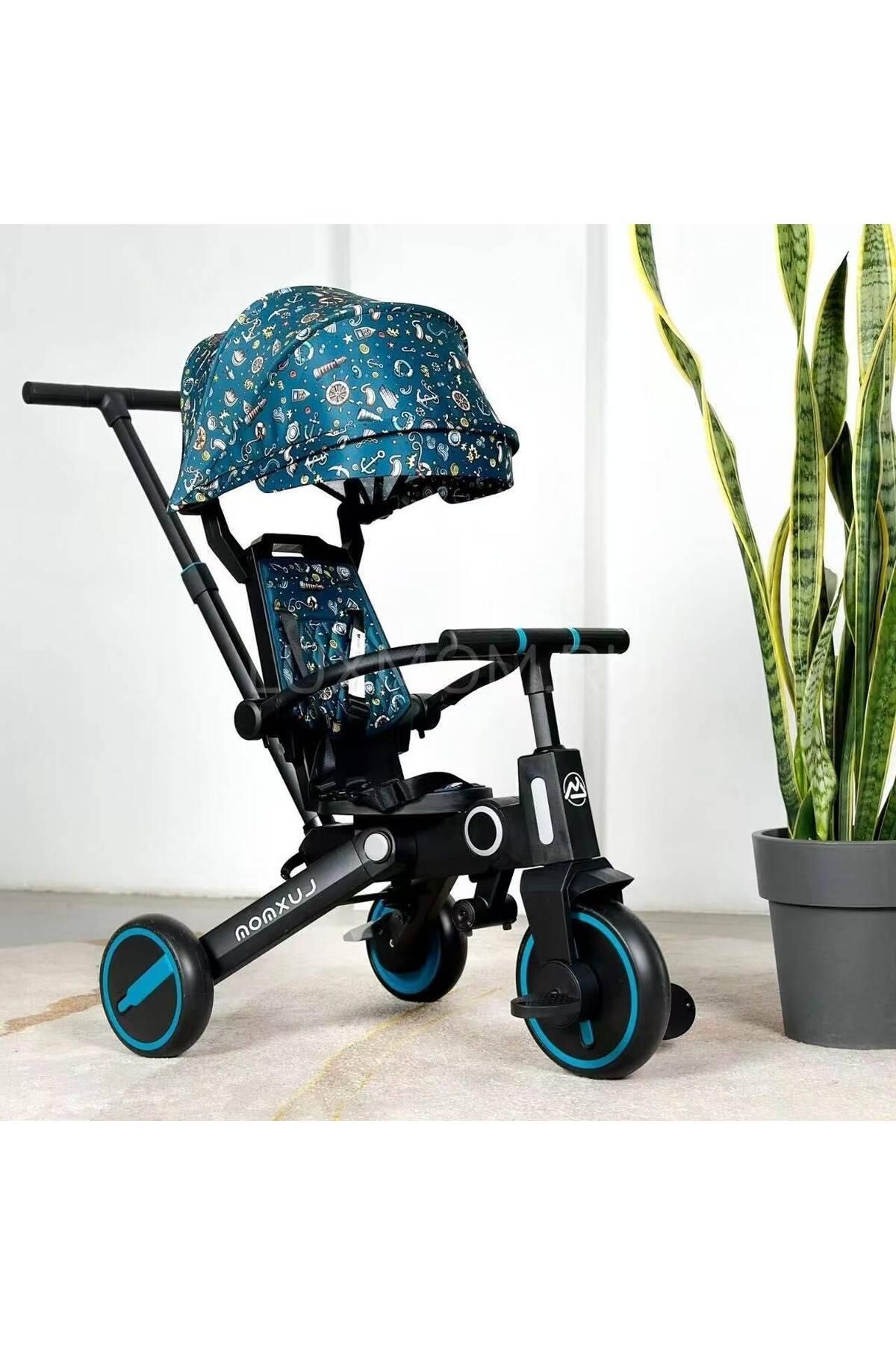 Luxmom Trike Ebeveyn Kontrollü Çift Yönlü Katlanabilir Bisiklet