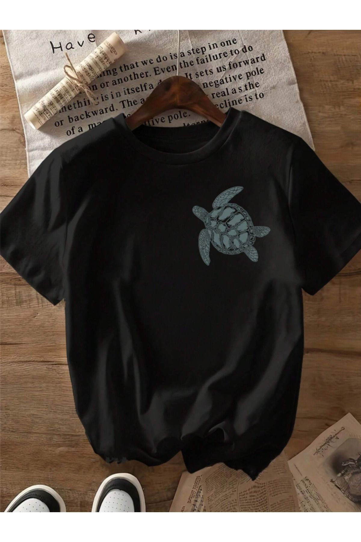 Tarzsokak Unisex Kadın/Erkek Caretta Renkli Özel Baskılı Oversize Pamuk Penye