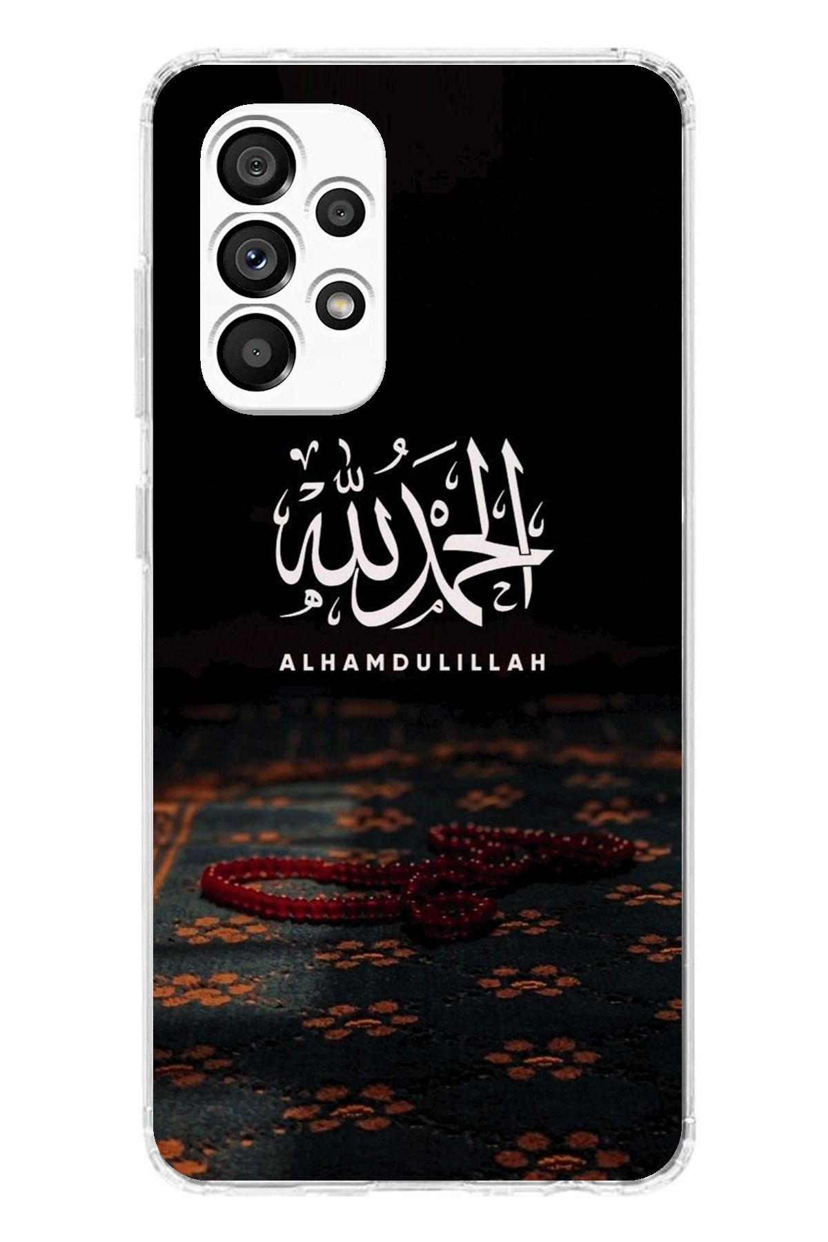 TechTree Samsung Galaxy A23 Uyumlu Elhamdülillah Tesbih Şeffaf Silikon Kılıf