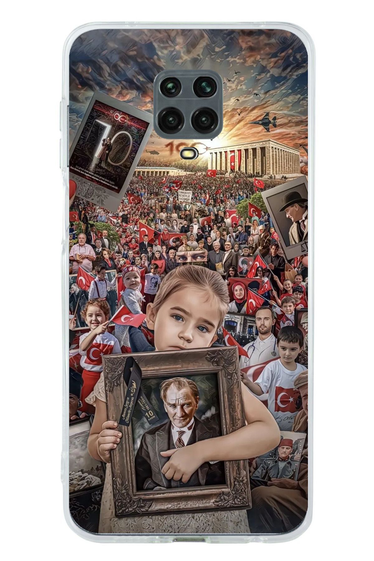 TechTree Redmi Note 9S / 9 PRO Uyumlu Anıtkabir Atatürk Portre Şeffaf Silikon Kılıf