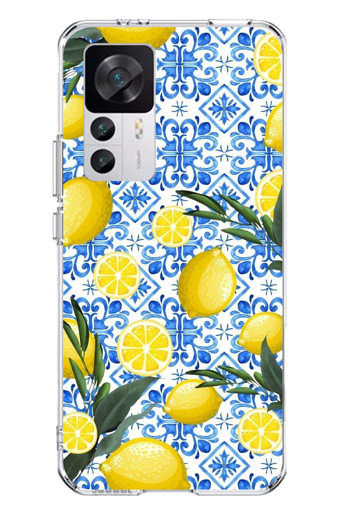 TechTree Xiaomi Mi 12T - 12T PRO Uyumlu Limon Sulu Boya Şeffaf Silikon Kılıf