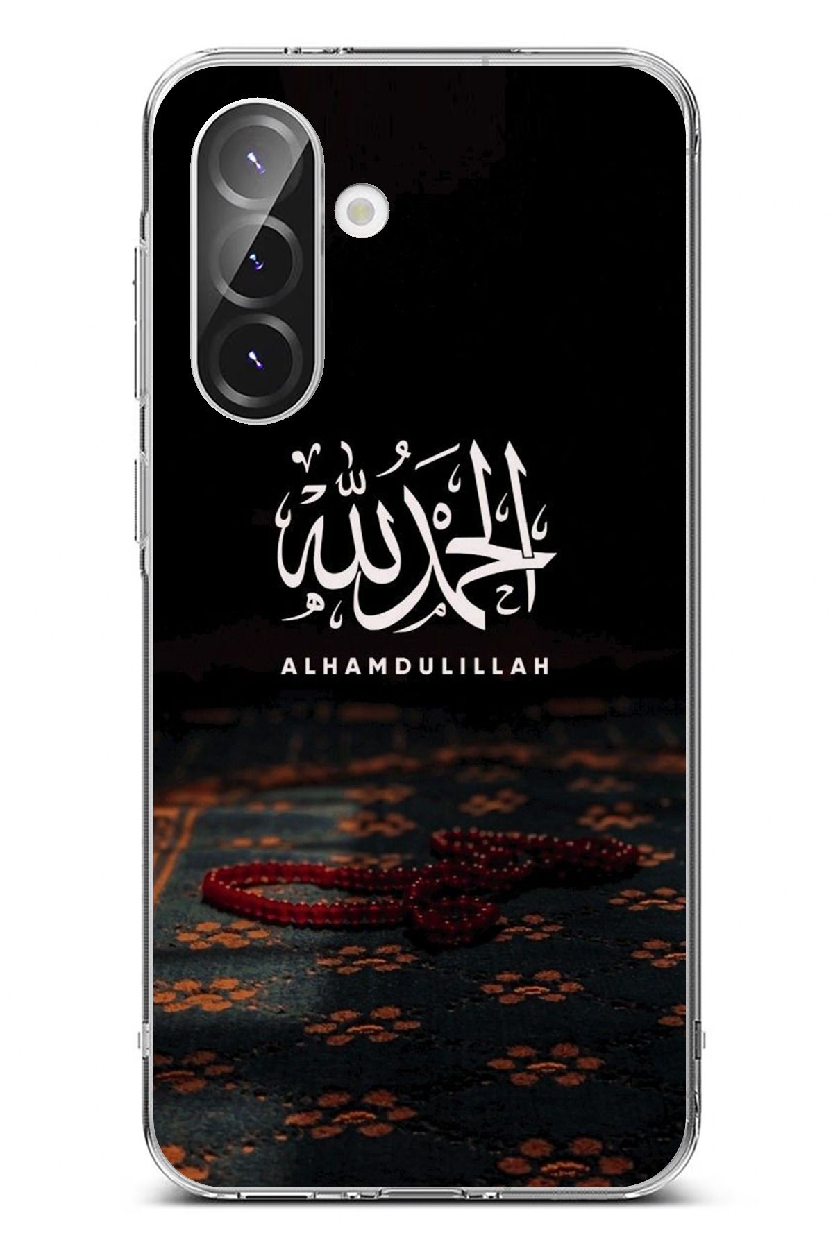 TechTree Samsung Galaxy A36 Uyumlu Elhamdülillah Tesbih Şeffaf Silikon Kılıf