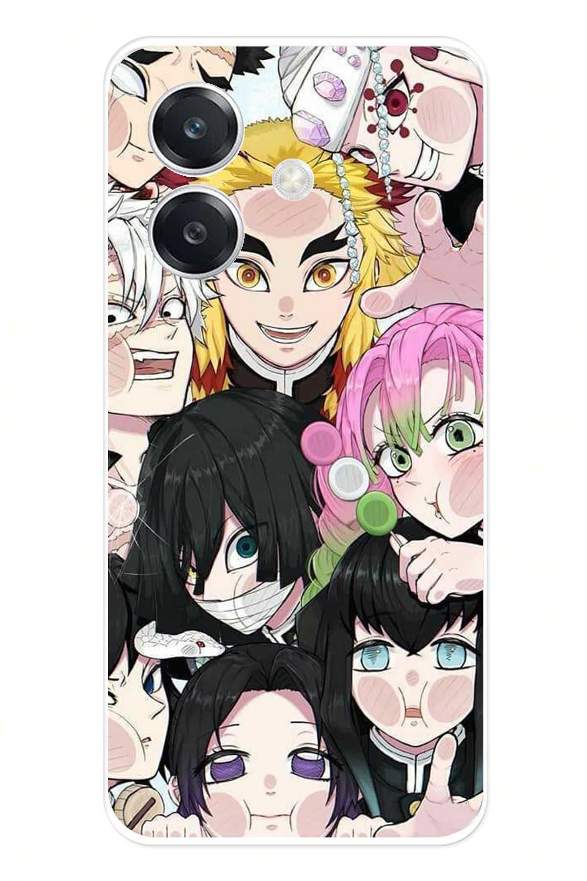 TechTree Oppo A3 Uyumlu Demon Slayer Manga Şeffaf Silikon Kılıf