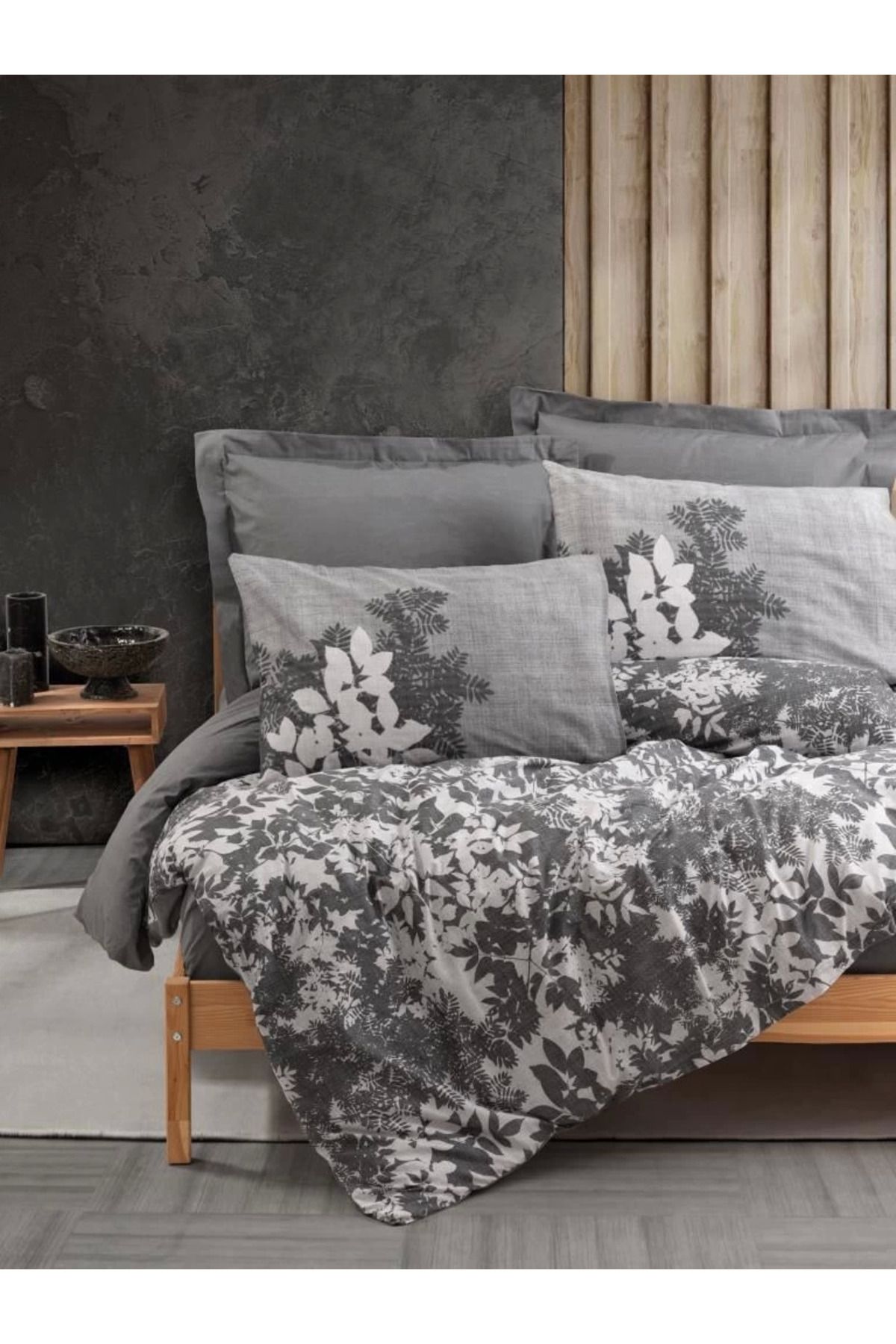 hayalimsah Cotton Box Dual Çift Kişilik Nevresim Takımı Lunt Antrasit