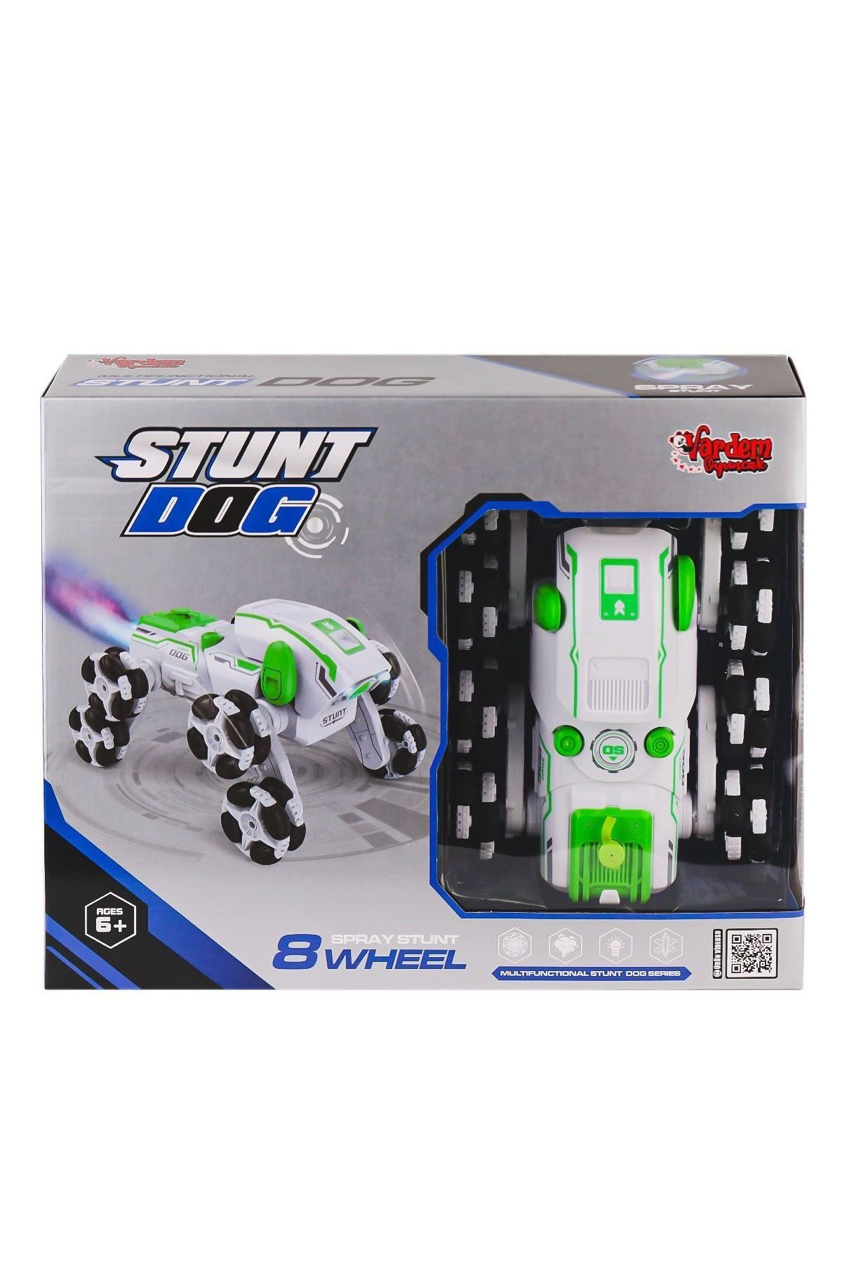 MELFSHOP SYR-666-820 Kumandalı Buharlı 8 Teker Stunt Köpek Araba -Vardem Oyuncak