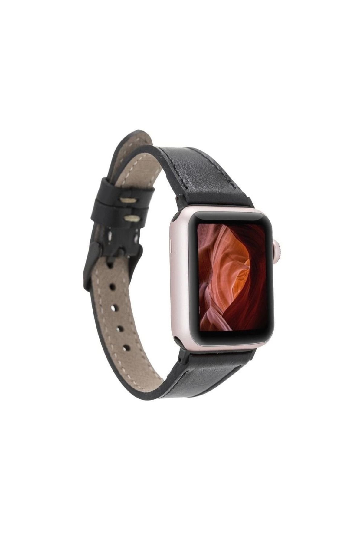 ÖYKÜ VE YİĞİT Apple Watch Uyumlu Deri Kordon 42-44-45mm Slim RST1