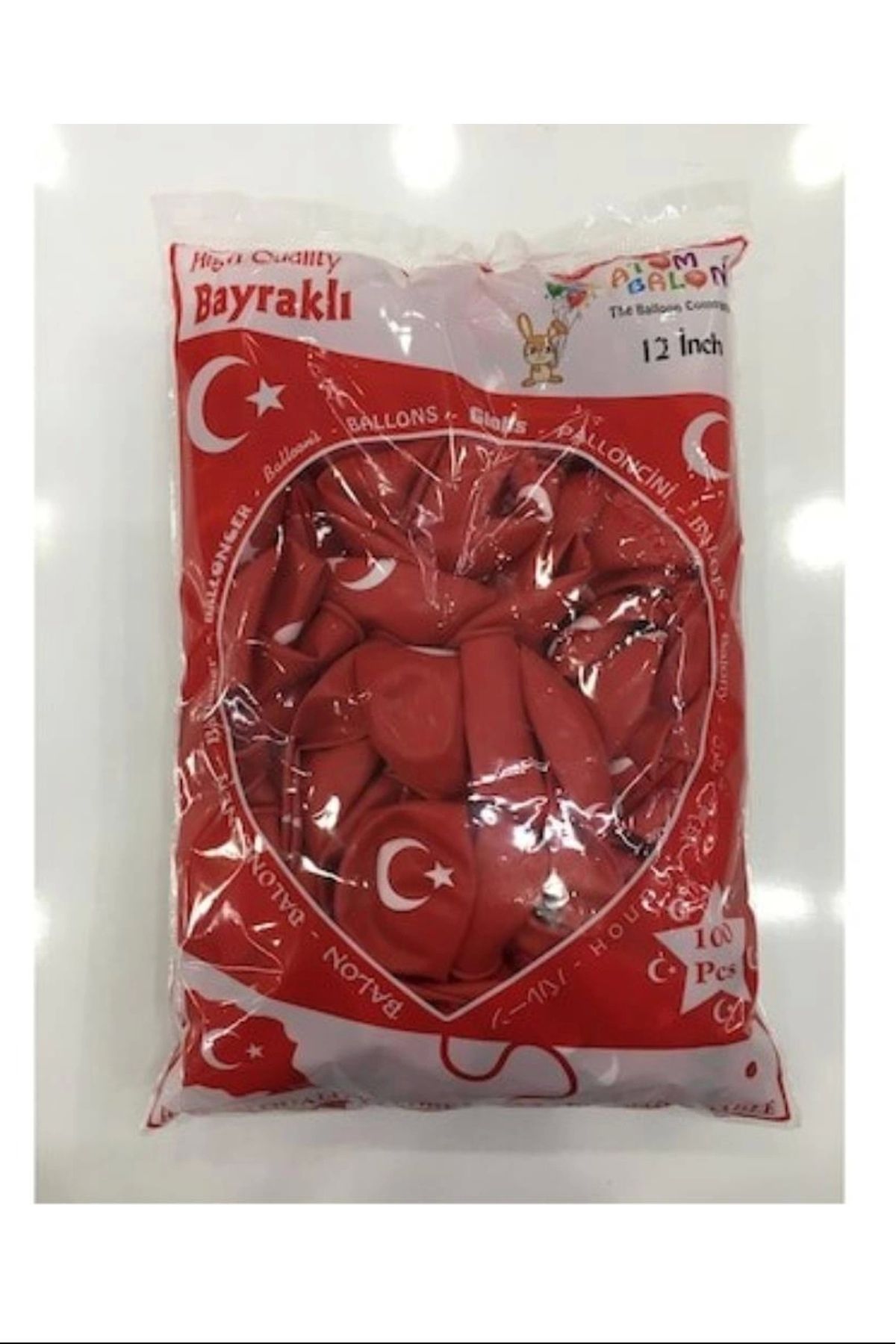 PRATİKOBA Baskılı Ay Yıldızlı Balon 100'lü - Ürün Kodu : ORC.B.EVİ.36
