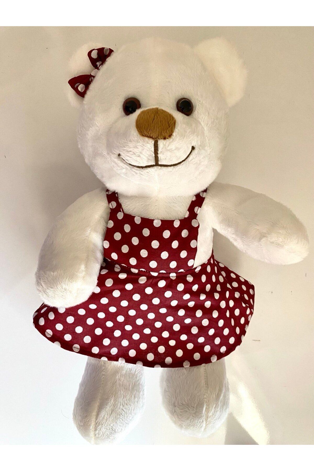 ayıcık Elbiseli Peluş Ayıcık – 42 cm – Kız Çocuk Hediye