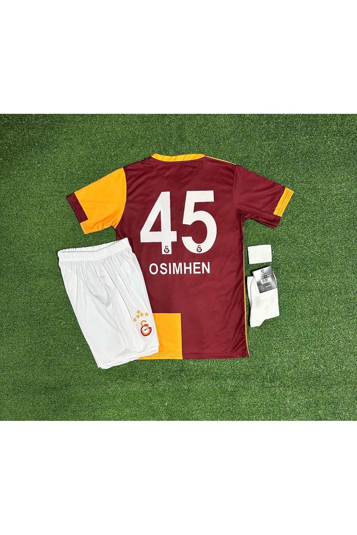 jabuka .G'.â.l.a.t.â.s.a.r.â.y 2025/26 5 Yıldızlı V. O.s.i.m.h.e.n Parçalı Çocuk Forma 4'lü Set