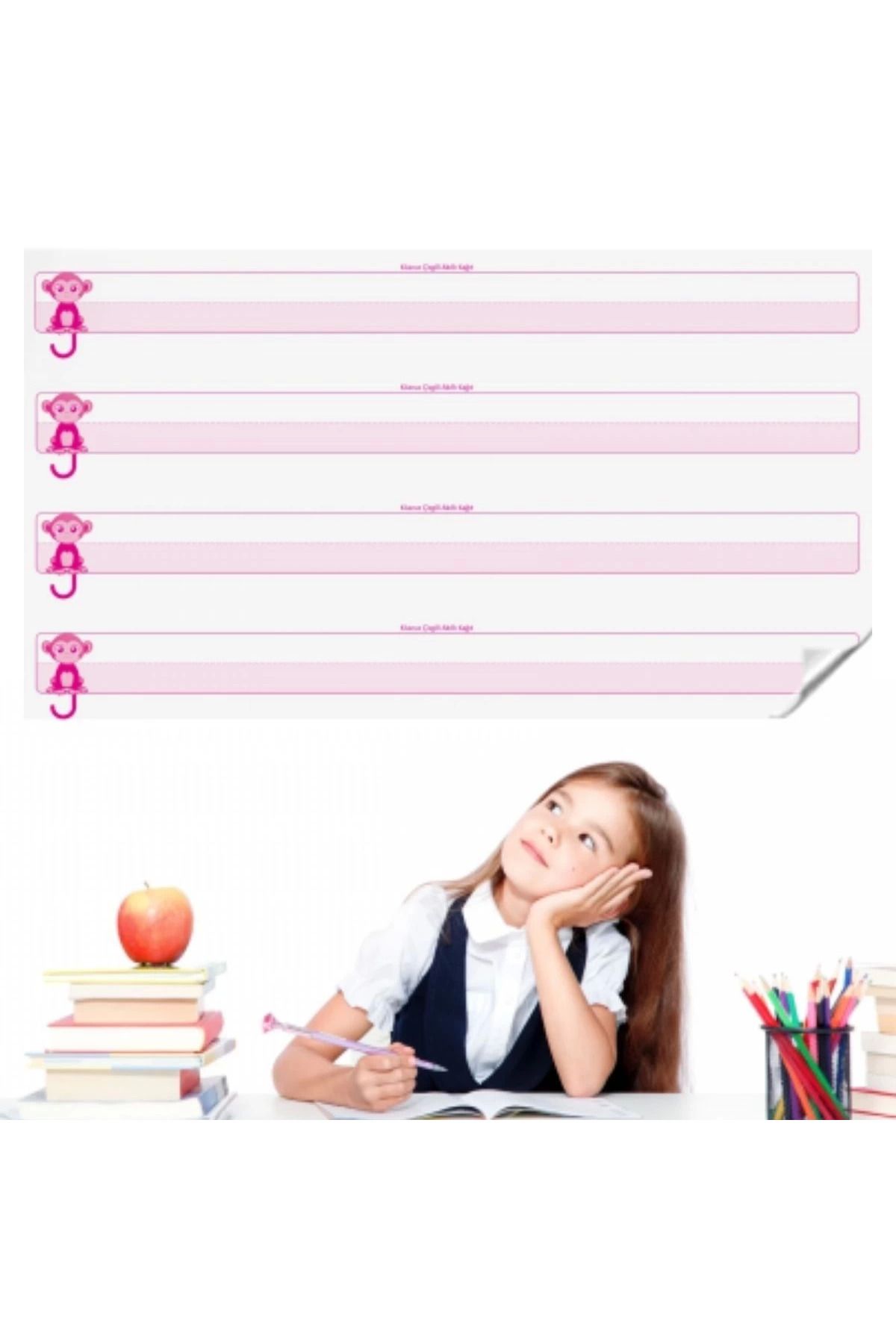 MELFSHOP Kılavuz Çizgili Akıllı Kağıt Yazı Tahtası Duvarda İz Bırakmaz Statik Yeni Müfredata Uygun 100x56cm