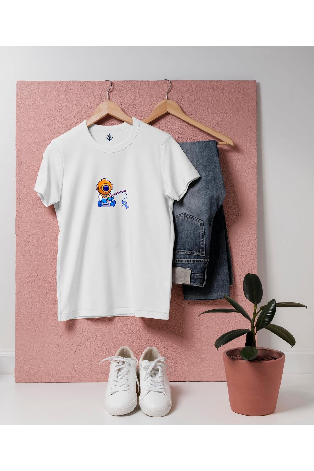 bahriyeli.jpeg Oversize Fisherman Diver / Balıkçı Dalgıç tasarım unisex T-shirt