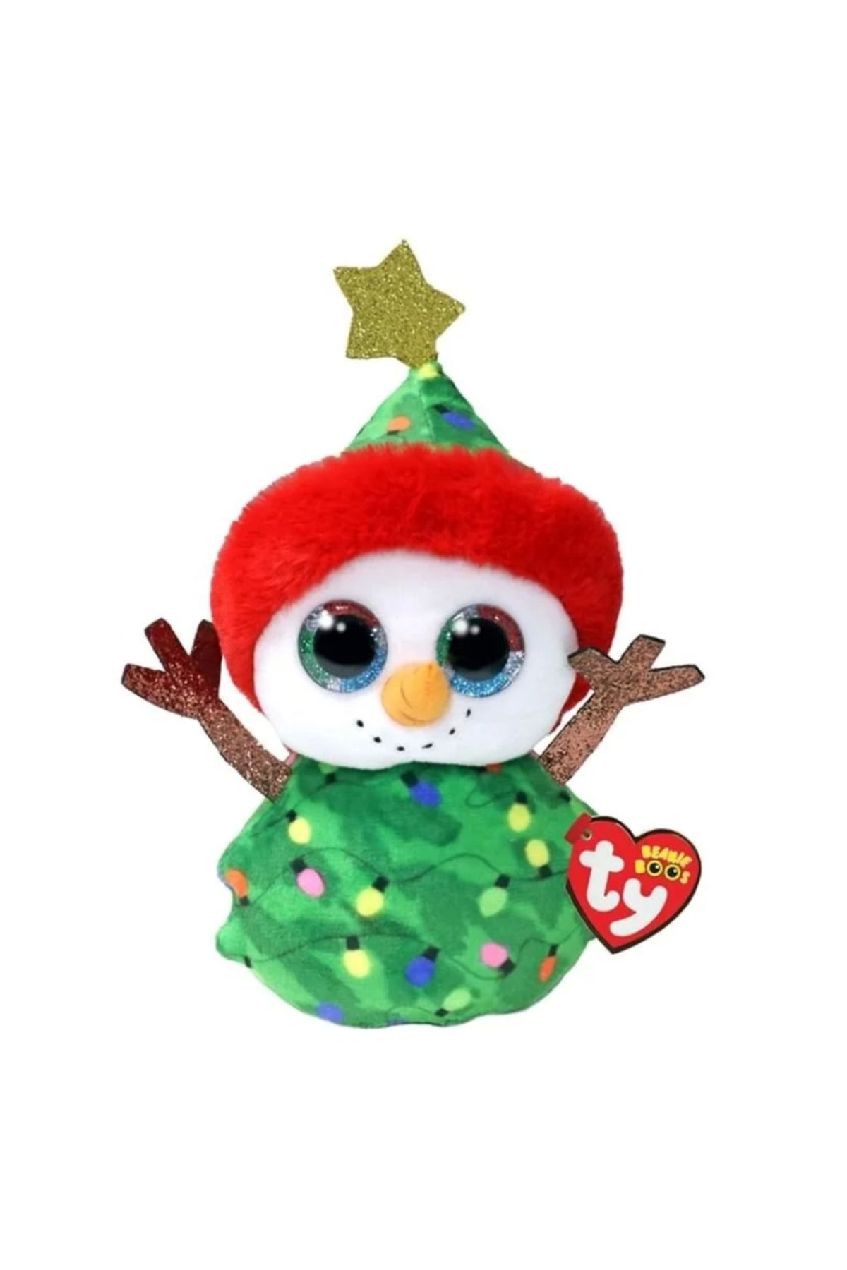 Angoravi Ty Beanie Boos Peluş Yılbaşı Kardanadamı Garland 17 cm