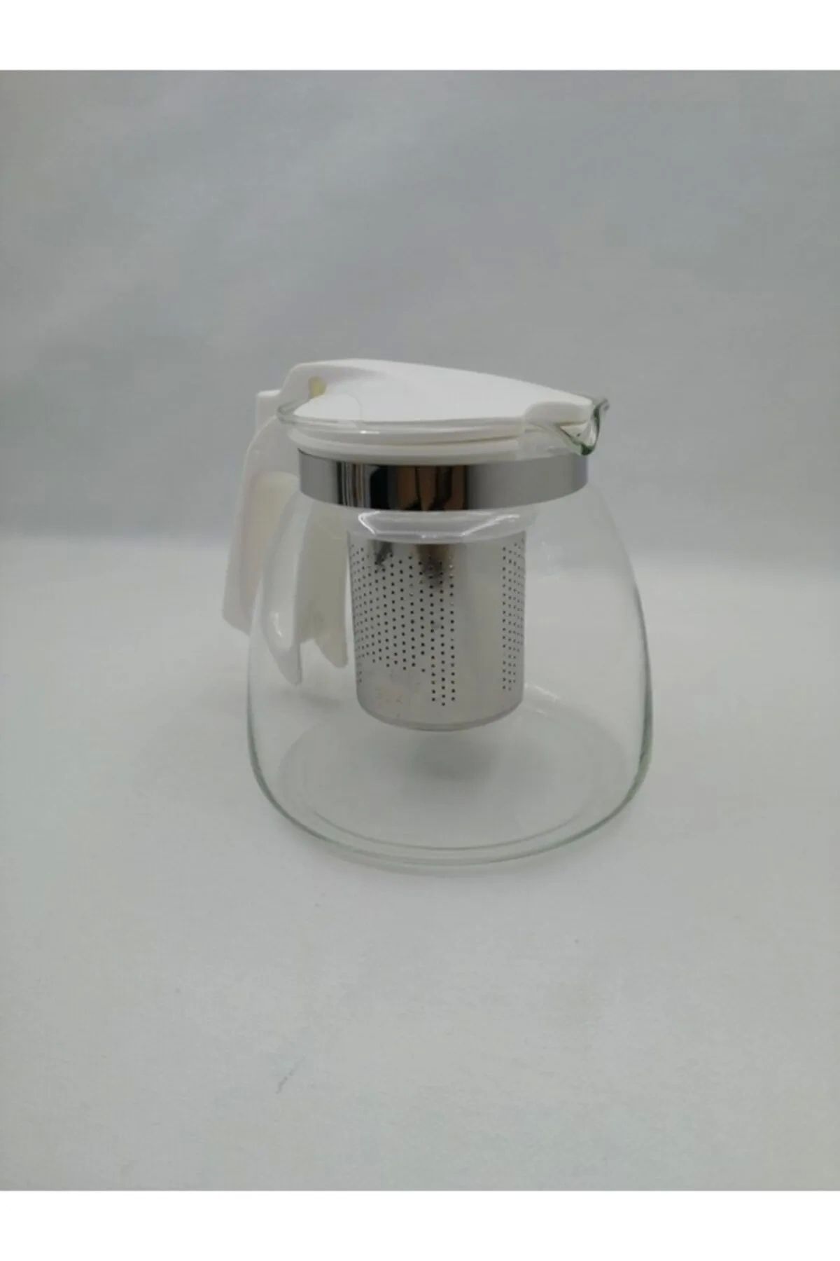 PRATİKOBA Çelik Süzgeçli Cam Demlik 900 Ml. Royaleks-8882