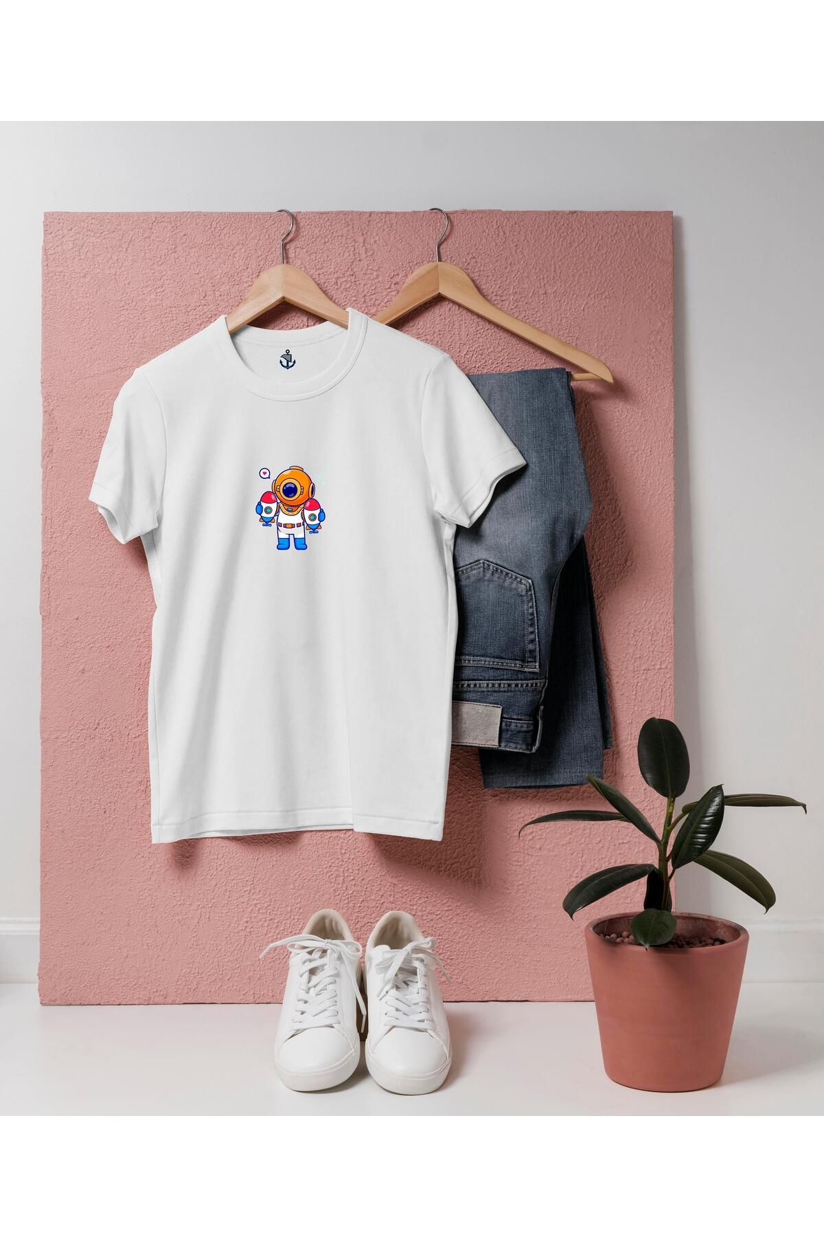 bahriyeli.jpeg Oversize 2 Mini Denizaltı ve Birinci Sınıf Dalgıç Tasarım unisex T-shirt