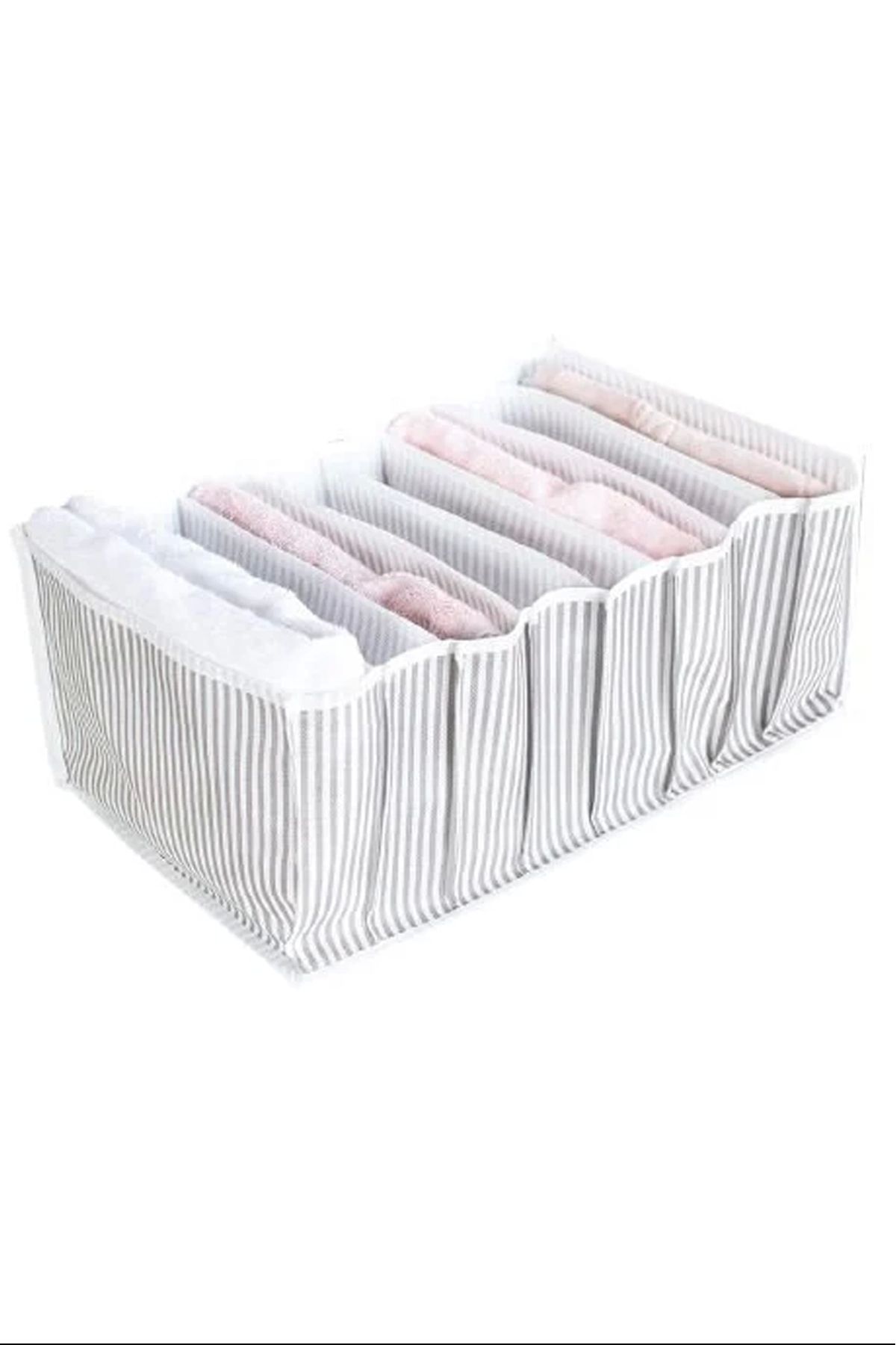 PRATİKOBA Çizgili Akordiyon Organizer L Boy 24x37x18 Cm Royaleks-EV354