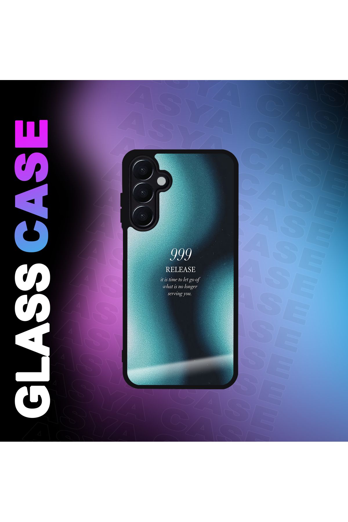 Asya Case Samsung Galaxy A35 5G Kılıf 999 Baskılı Telefon Kapağı Siyah Silikon Arka Kapak Koruyucu