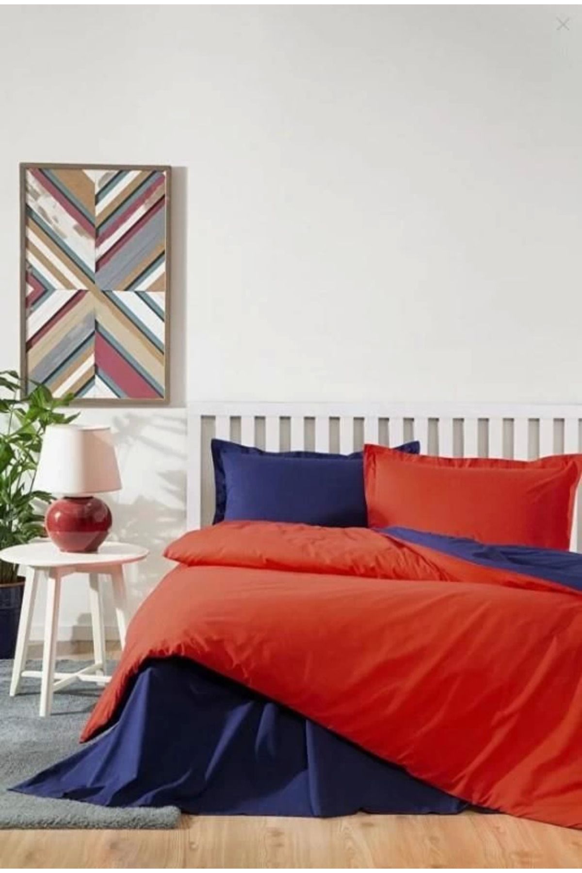 hayalimsah Özdilek Çift Kişilik Ranforce Nevresim Takımı Colormix Kırmızı Lacivert
