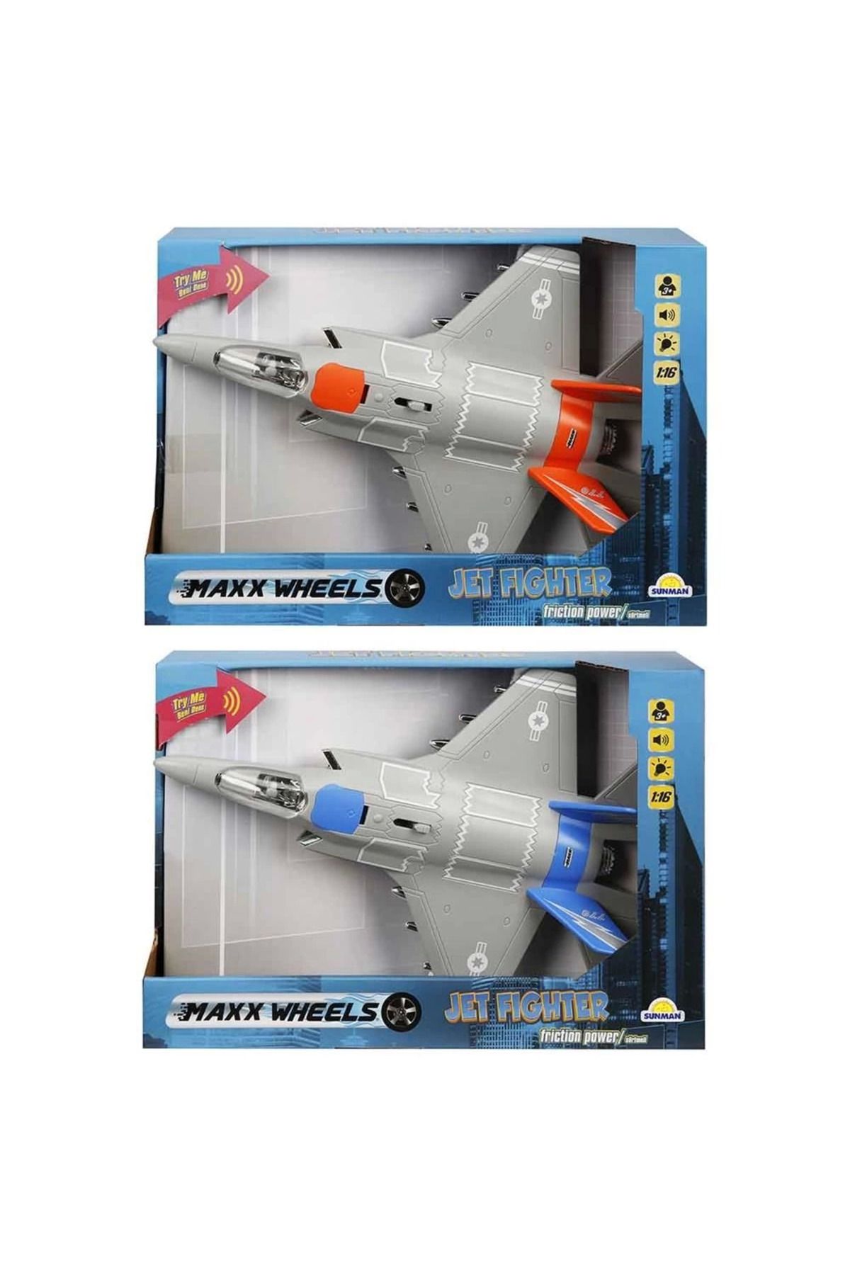 Angoravi 1:16 Maxx Wheels Sesli ve Işıklı Jet Fighter Uçak