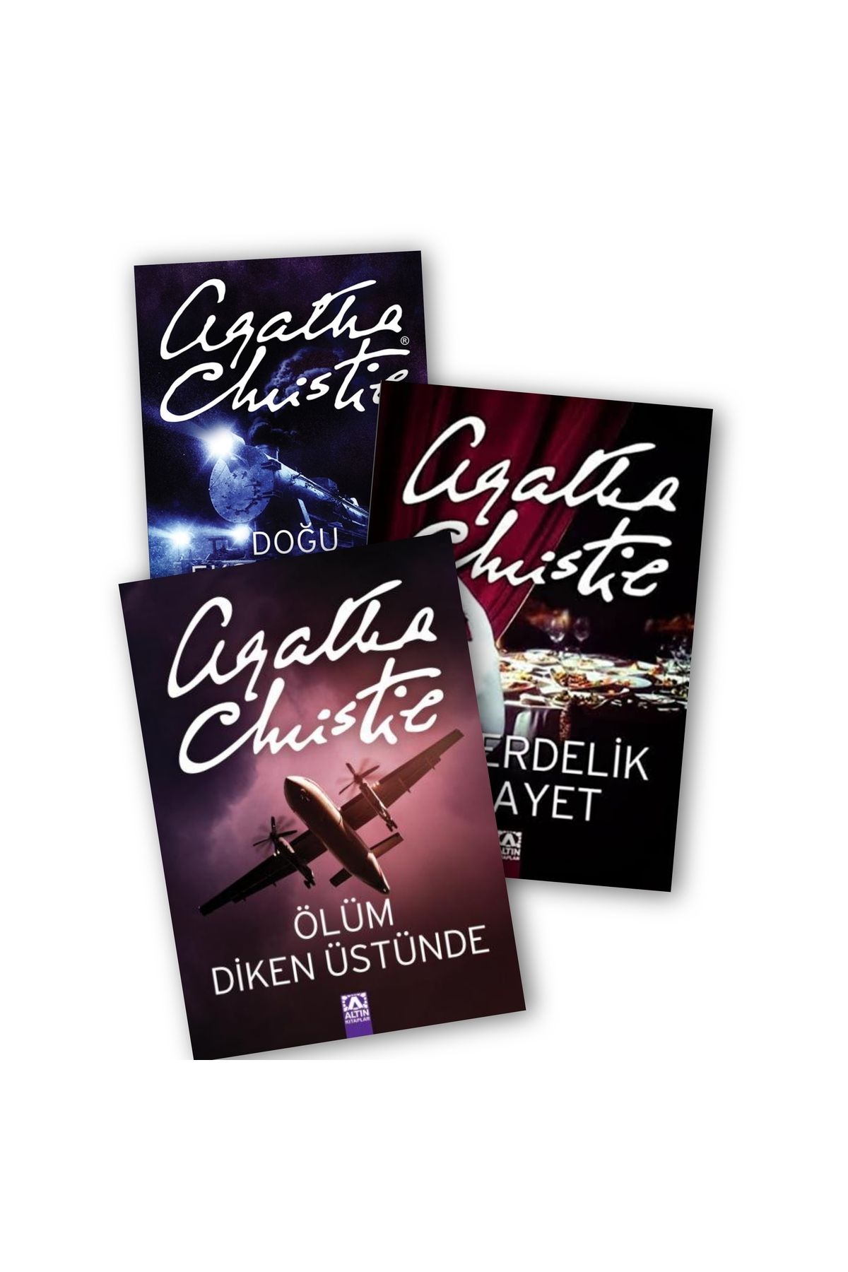 Altın Kitaplar Hercule Poirot 4. Üçleme Doğu Ekspresinde C.. - Üç Perdelik C.. -Ölüm Diken Üstünde Agatha Christie