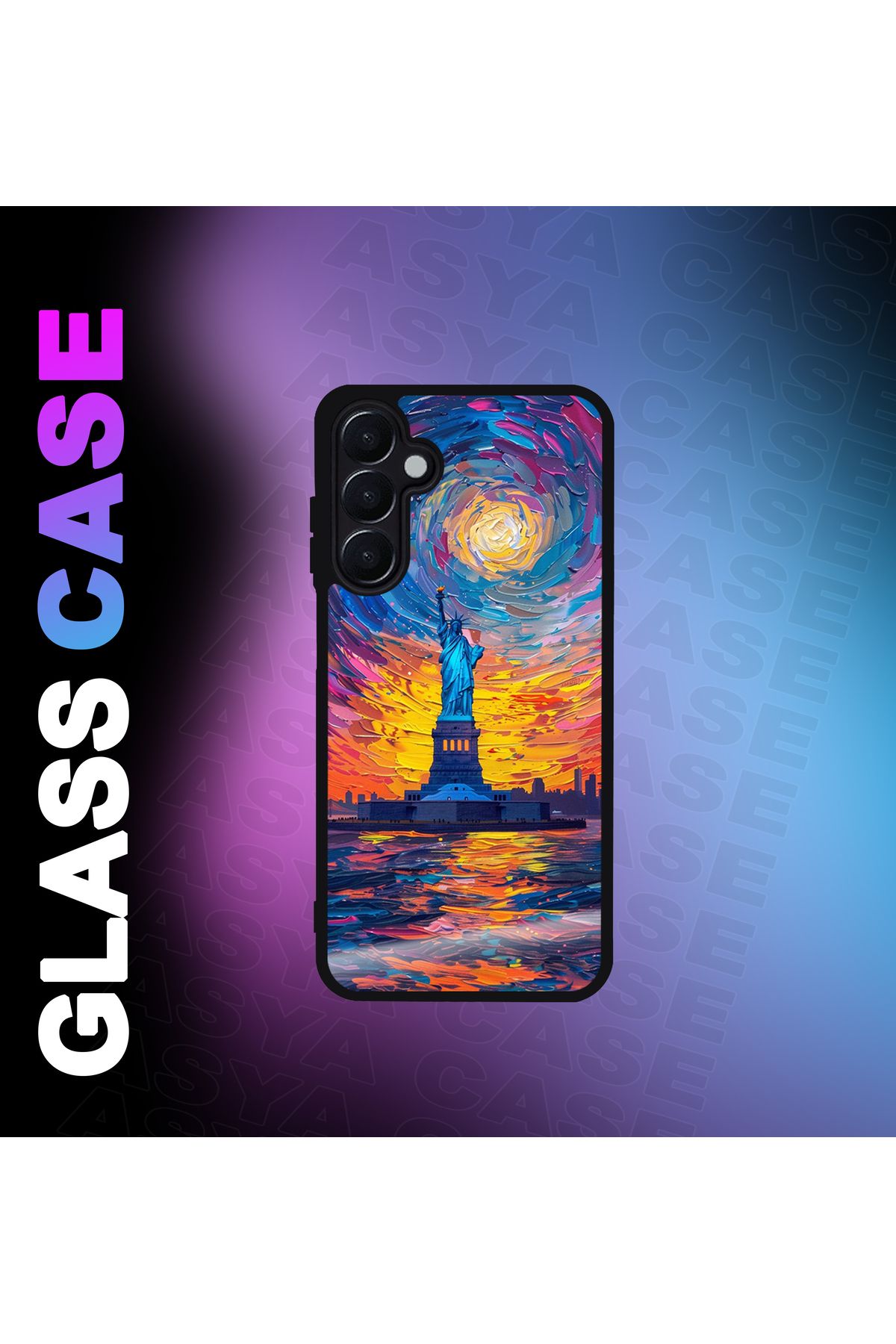 Asya Case Samsung Galaxy A25 5G Kılıf Özgürlük Heykeli Baskılı Telefon Kapağı Silikon Arka Kapak Koruyucu