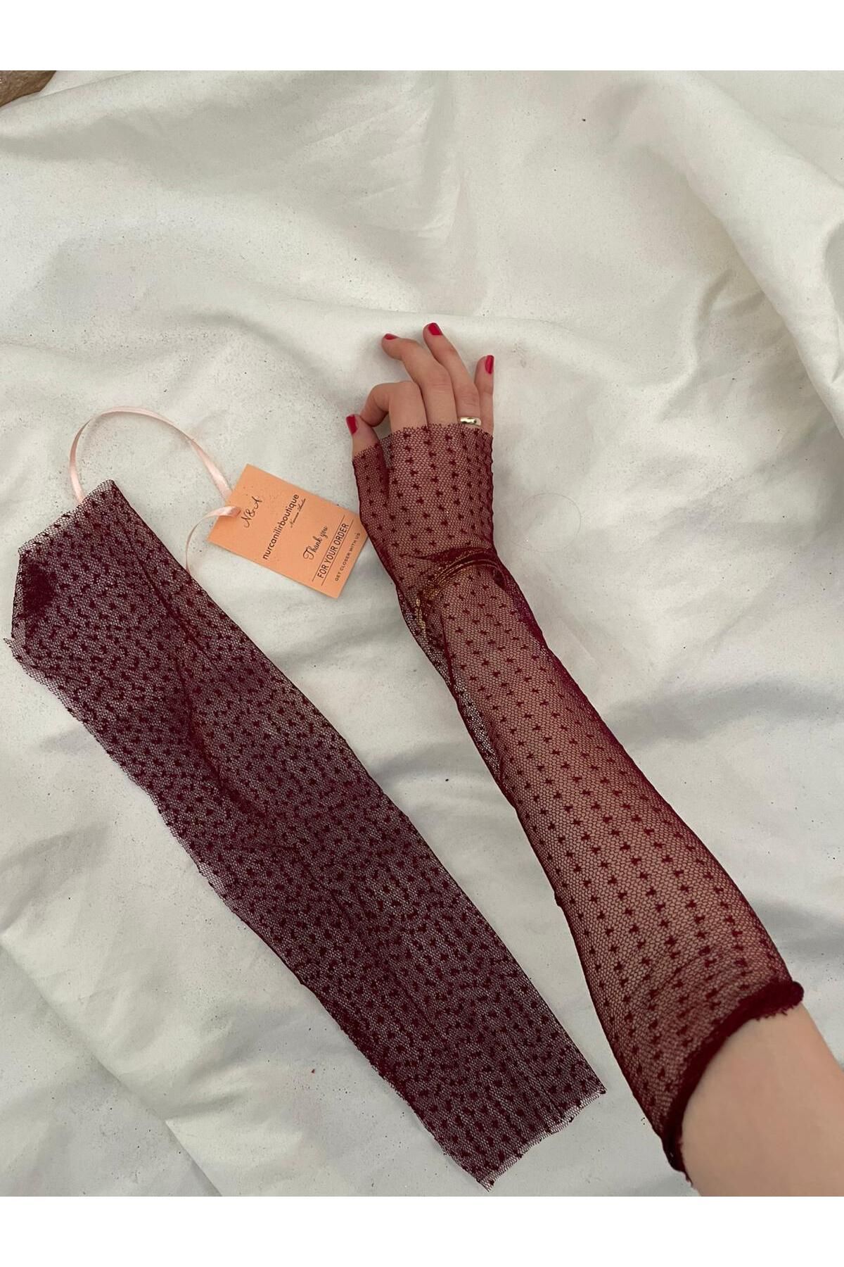 Nurcanilirboutique BORDO ELDİVEN KOLLUK