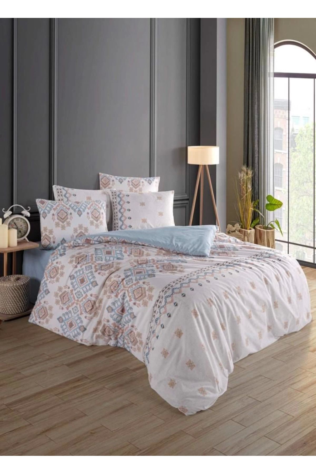 MELFSHOP Nevresim Dünyası Ranforce Çift Kişilik Nevresim Takımı Meyar