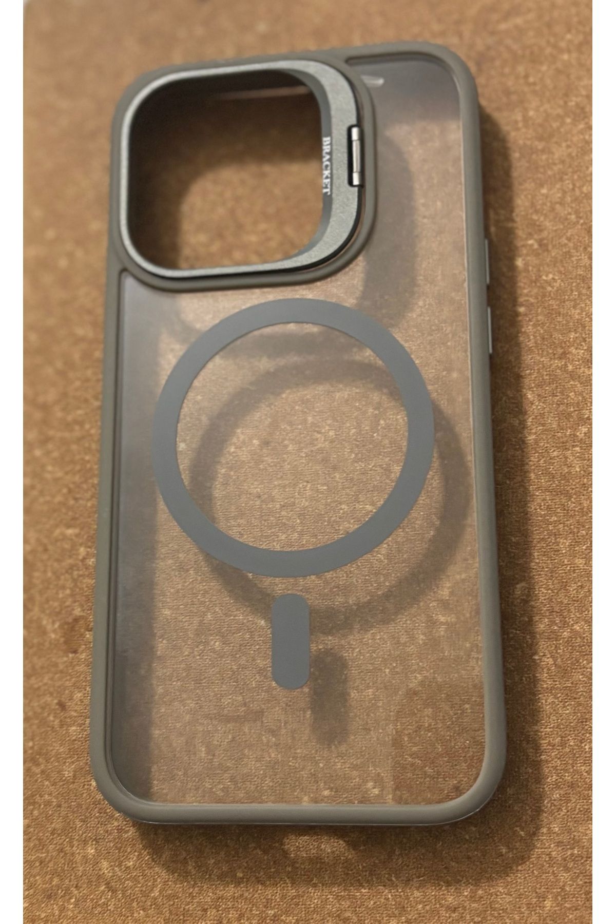 Store İphone 14 Pro Kamera Standlı Magsafe Silikon Kılıf