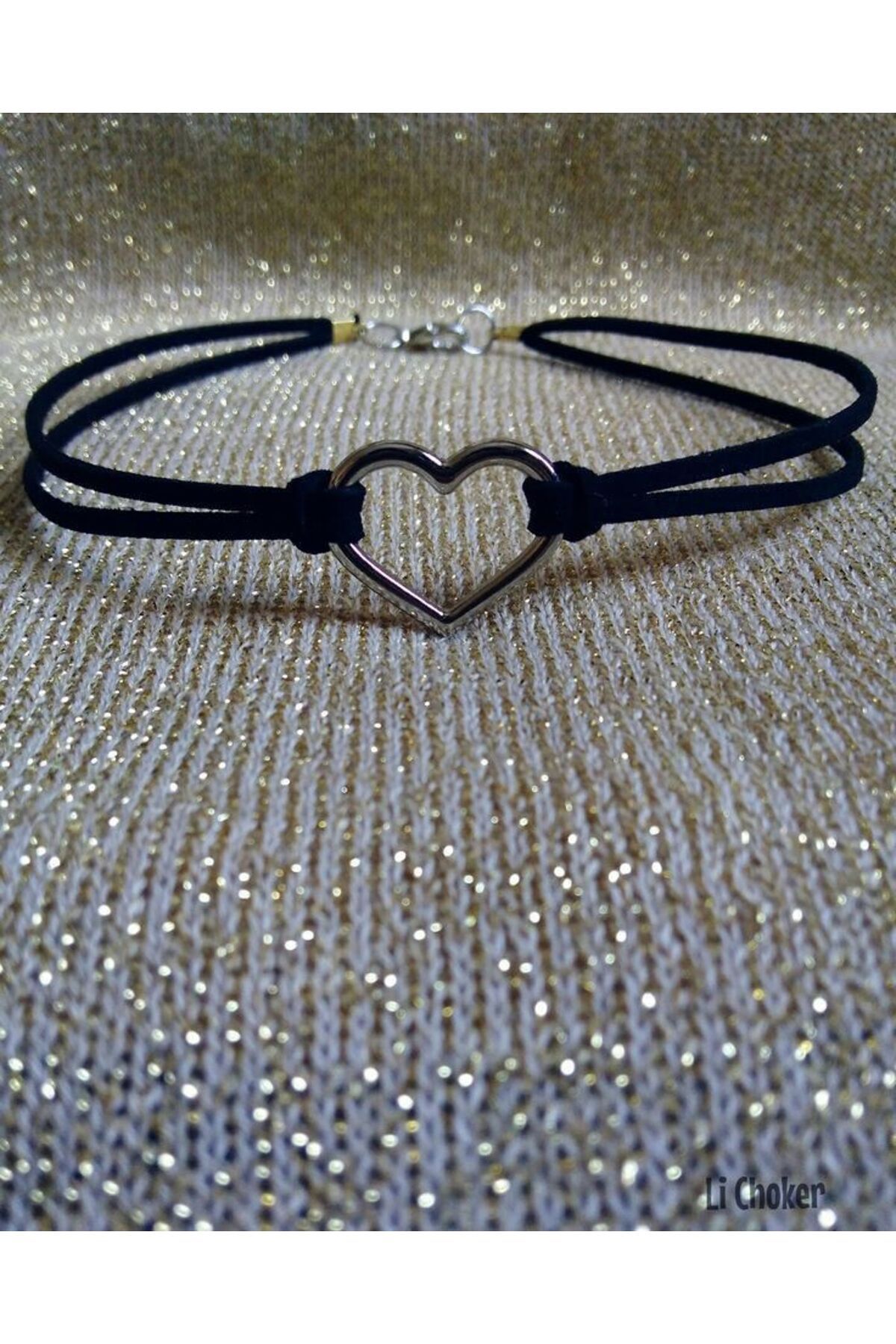 LAİKA Çelik Kalpli Choker Kolye