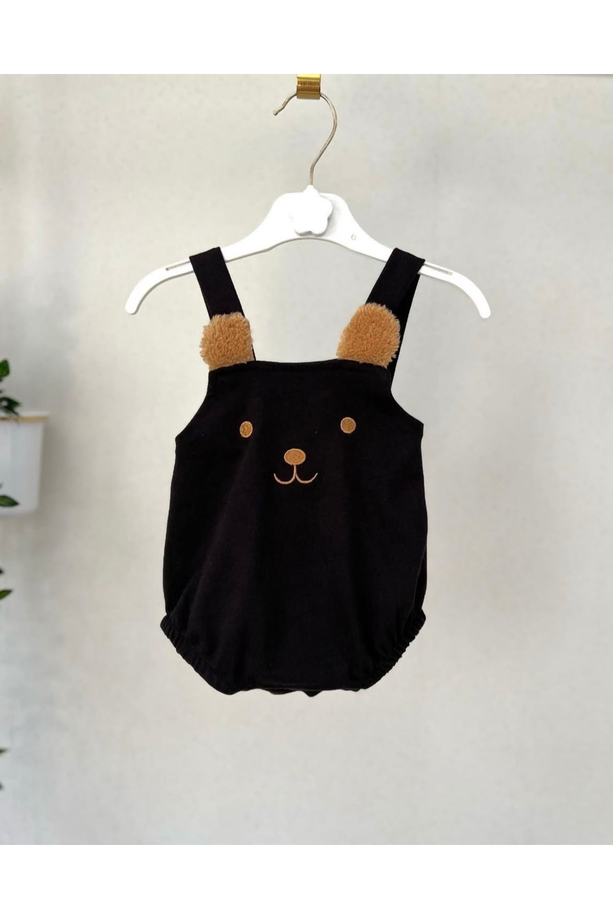 Purenestore Ayıcık Nakışlı Bebek Zıbını Çıtçıtlı