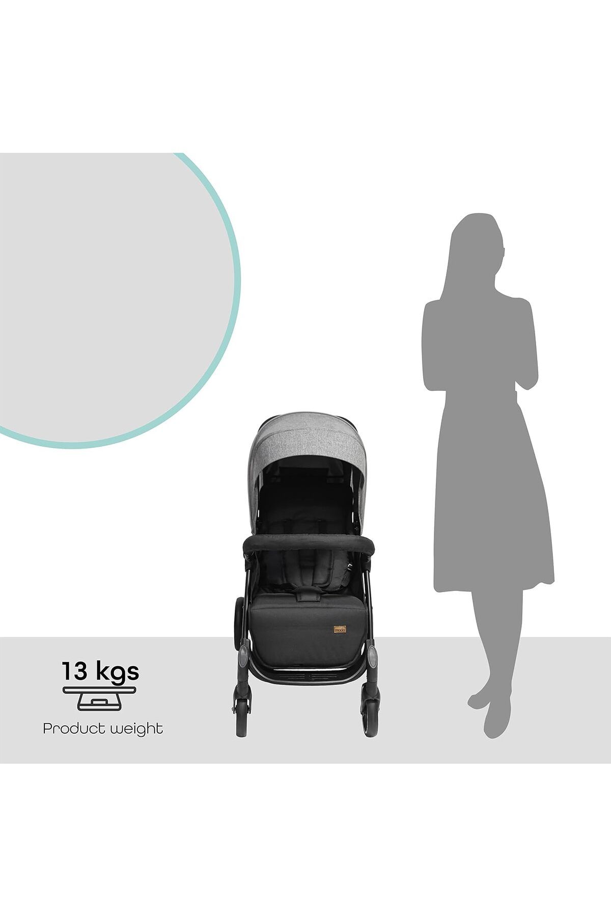 THE MOON-Dois Tandem/twin Stroller – Easyfold Tandem Baby Trolley – Double Stroller 9
