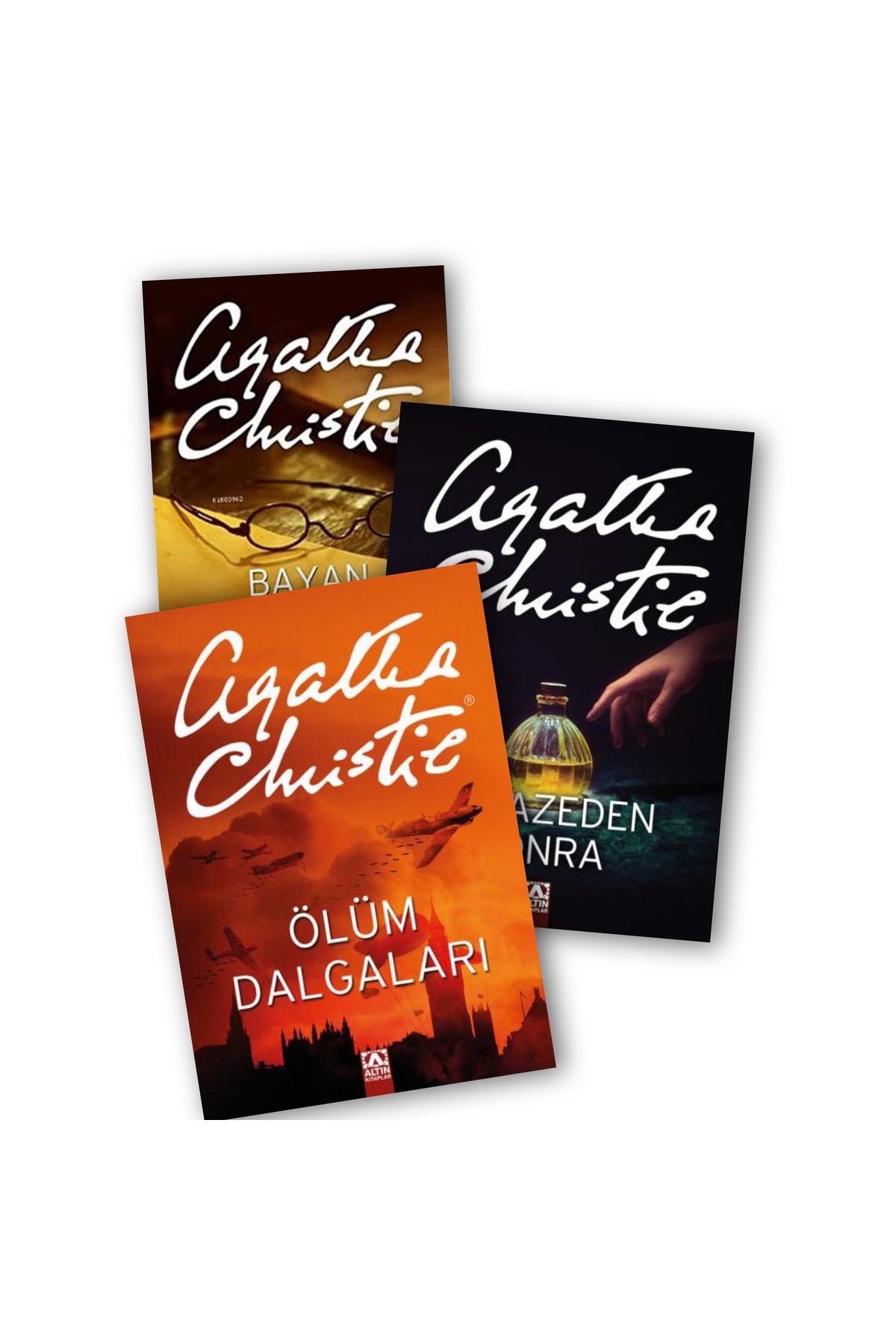 Altın Kitaplar Hercule Poirot 10. Üçleme McGinty'nin Ölümü - Cenazeden Sonra - Ölüm Dalgaları Agatha Christie