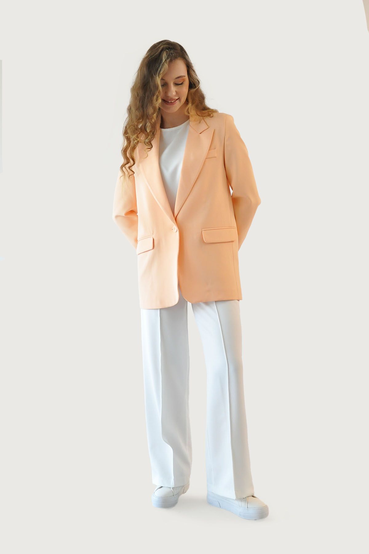 Rukayyel Blazer Ceket - Turuncu