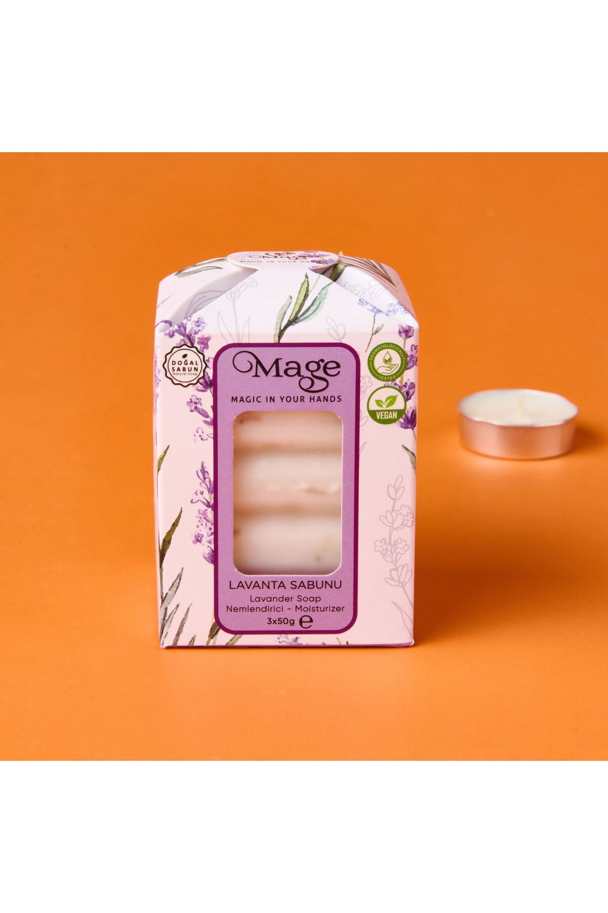 ASPARTAM Magee Lavanta Sabunu - Beyaz - 50 gr