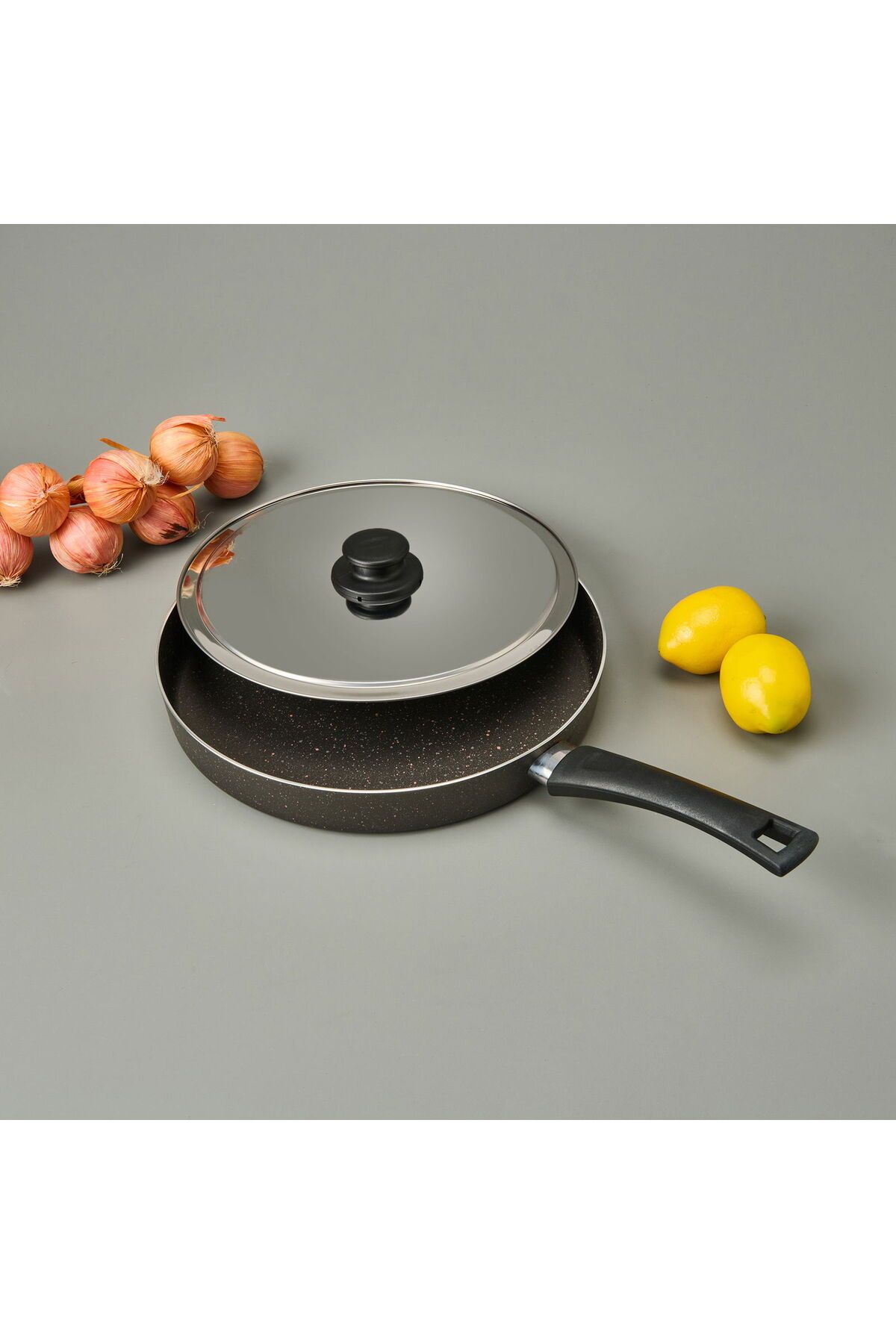 ASPARTAM Mehtapp Granit Balık Tavası - Gri - 30 cm