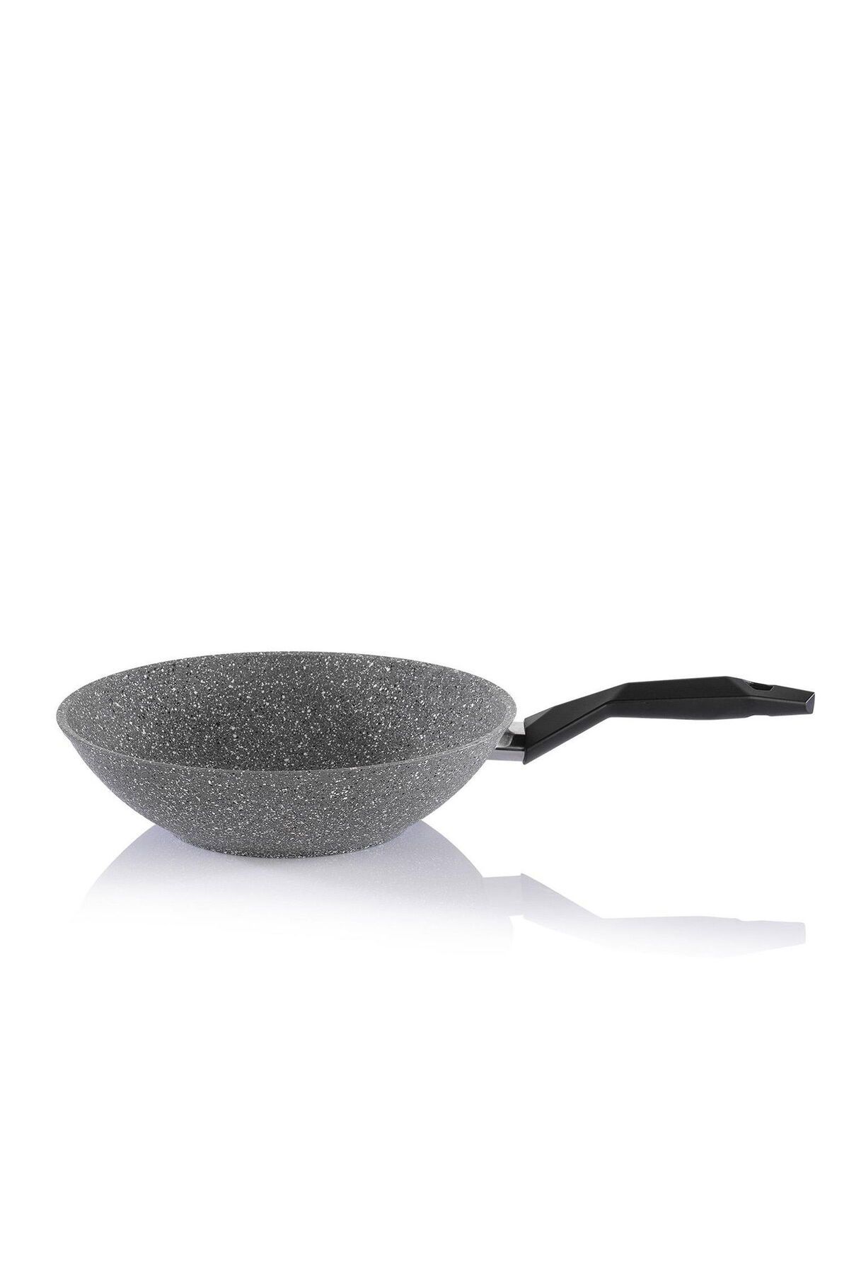 ASPARTAM Cory Yanmaz Yapışmaz Wok Tava - Gri - 28 cm
