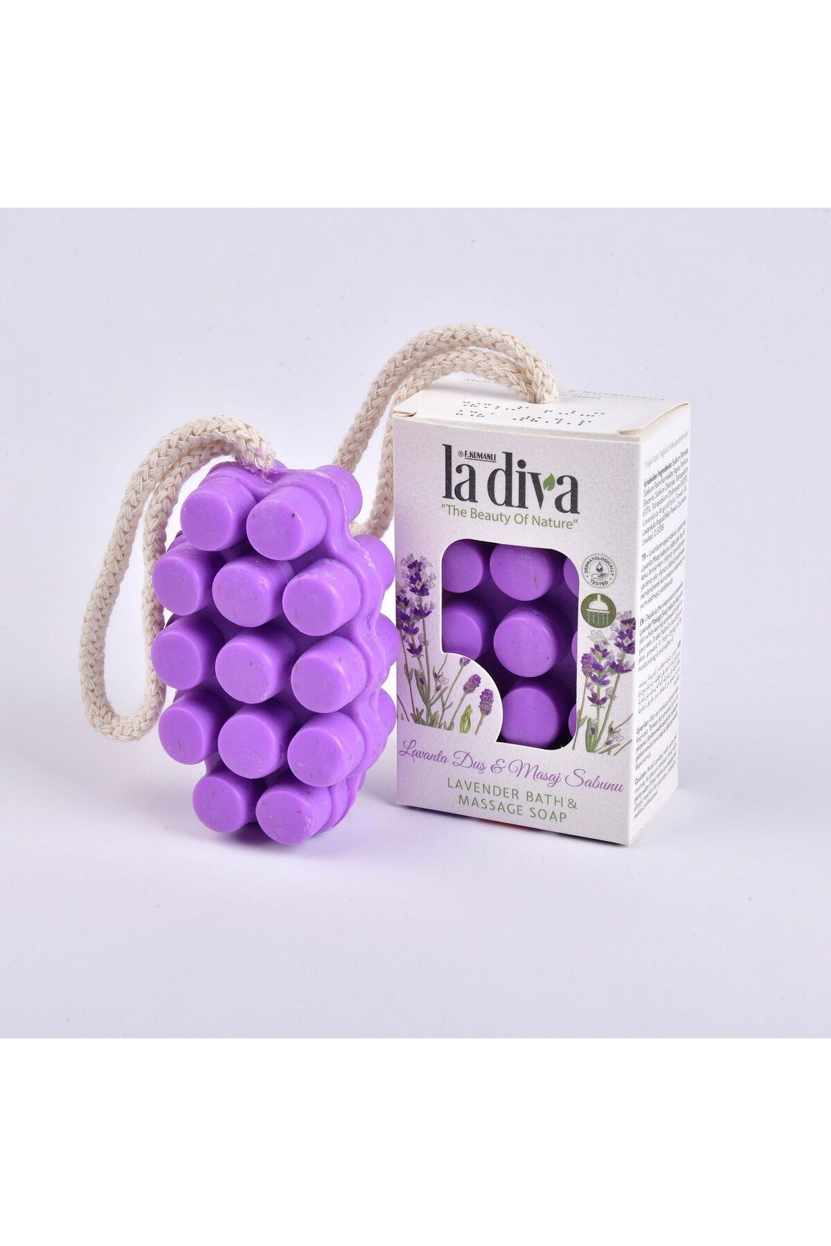 ASPARTAM Laa Diva Lavanta Duş ve Masaj Sabunu - Mor - 120 gr