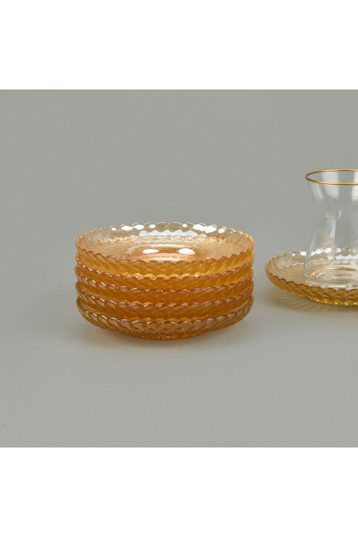 ASPARTAM Kitchen Anafor 6'lı Çay Tabağı - Altın - 12 cm