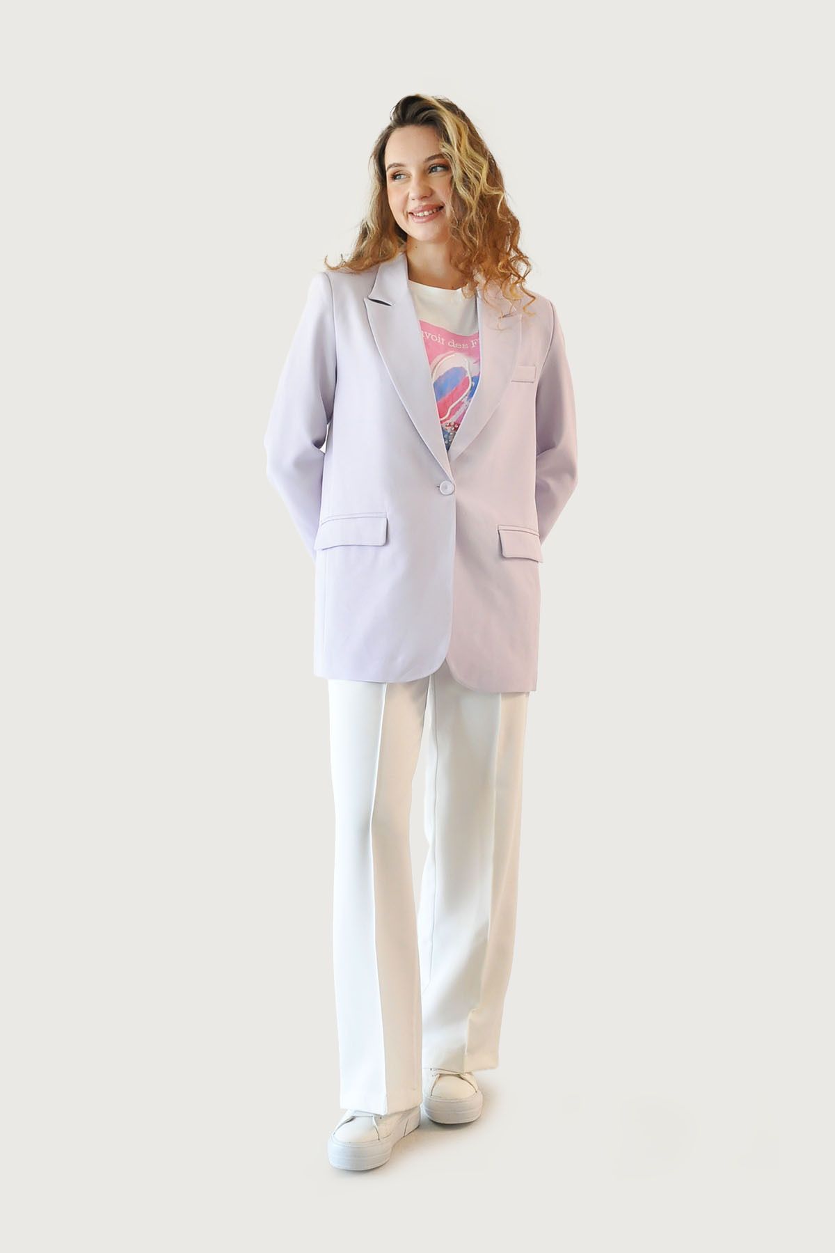 Rukayyel Blazer Ceket - Lila