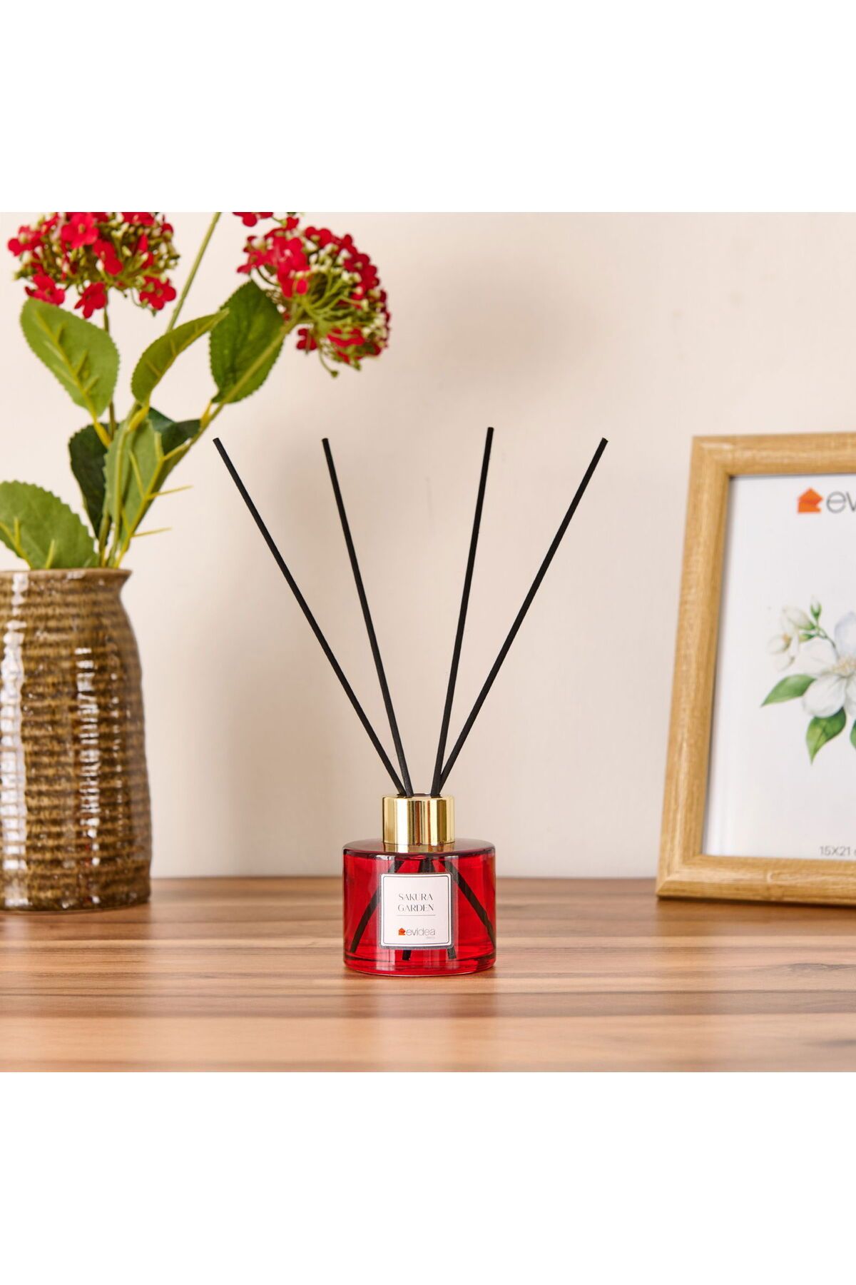 ASPARTAM Deco Sakura Garden Çubuklu Oda Kokusu - Kırmızı - 100 ml
