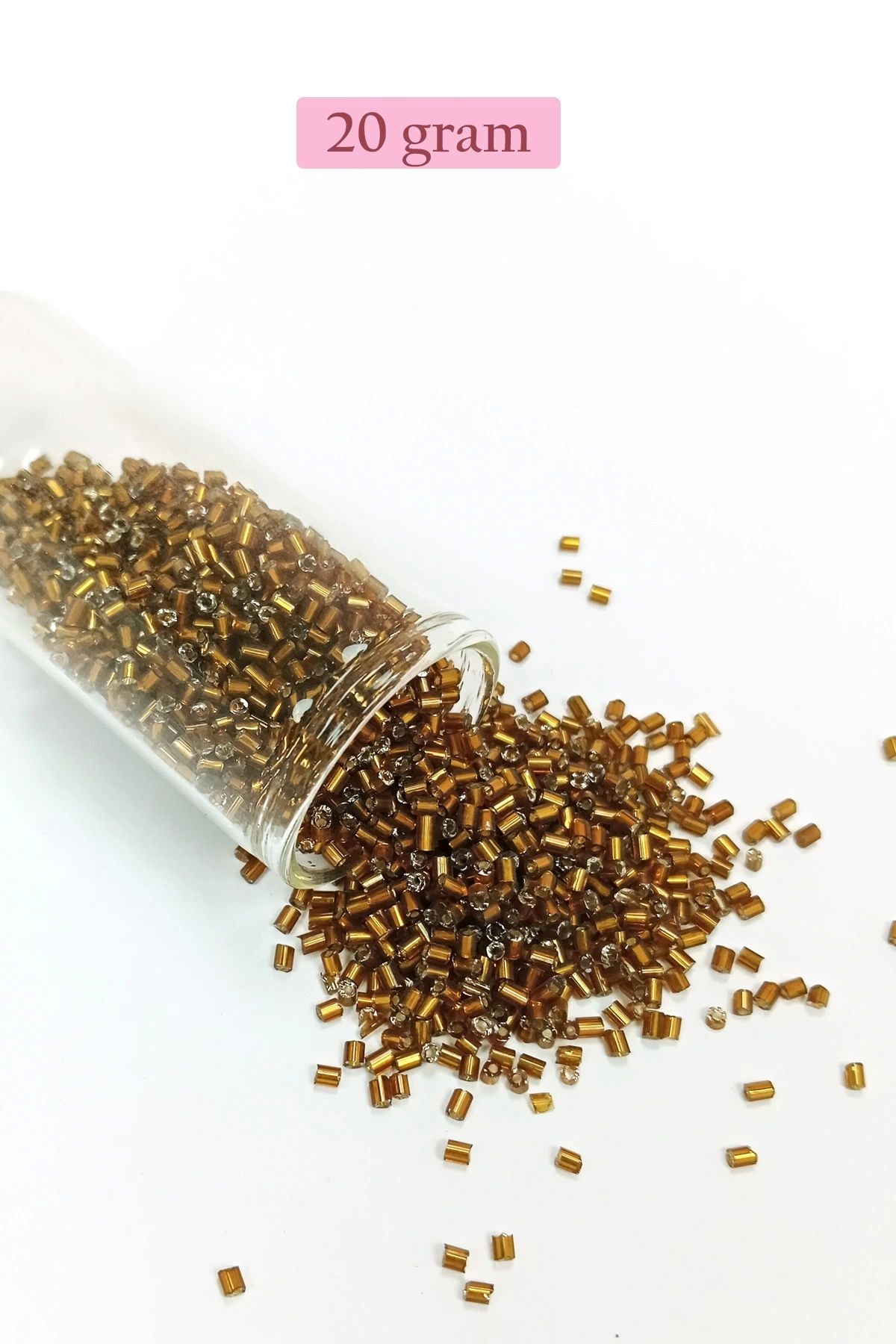 PRATİKOBA Kesme Cam Boncuk 2mm - 20 Gram - Koyu Kahverengi -BNC324