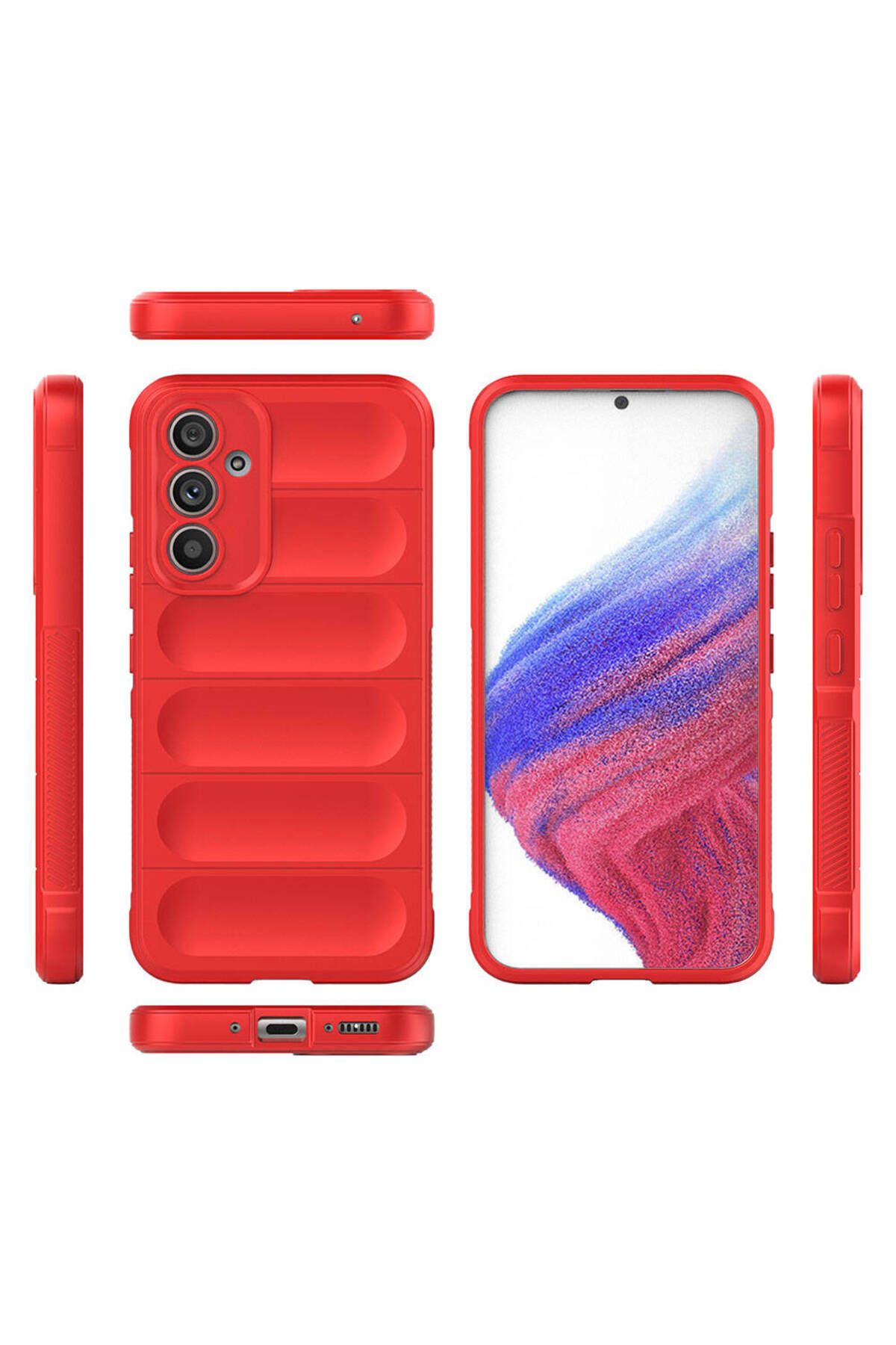 SKYARC Samsung Galaxy A54 Kılıf Esnek TPU Oyuklu Arka Yüzey Tasarımlı Etnik Silikon Kapak