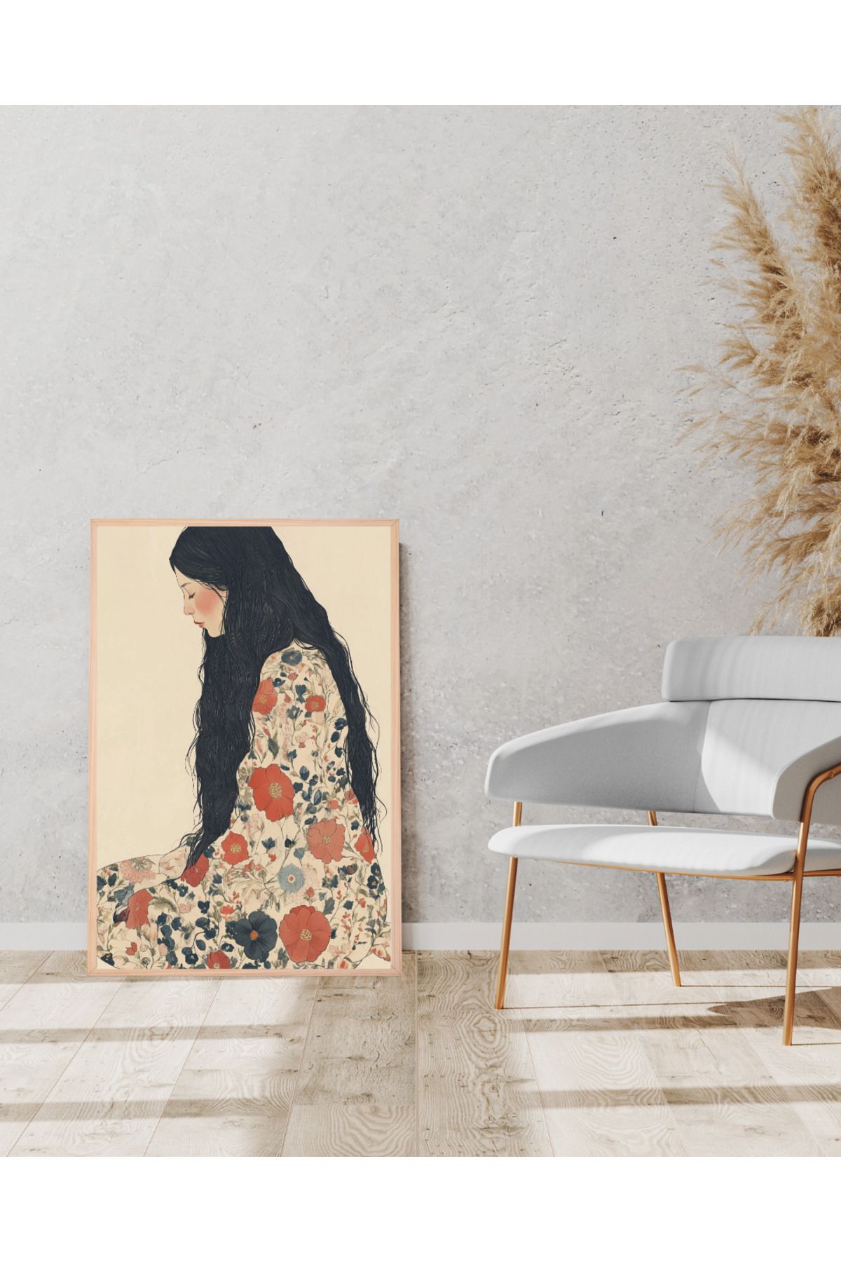Tuba Decor Tek parça Ahşap Çerçeve Görünümlü MDF Tablo