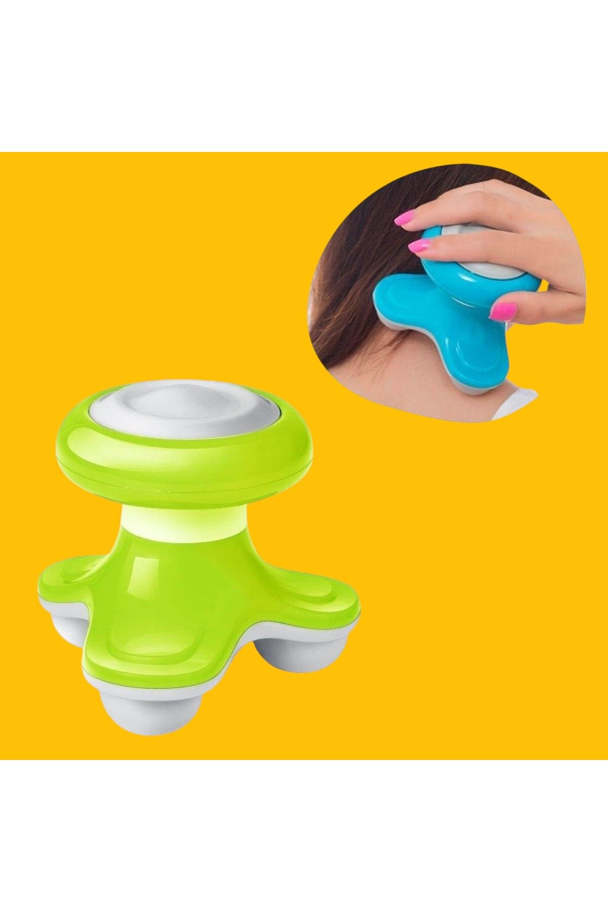 PratikAI USB Şarjlı Mini Çok Fonksiyonlu Üçgen Şekilli Titreşimli Masaj Aleti | Kompakt & Etkili