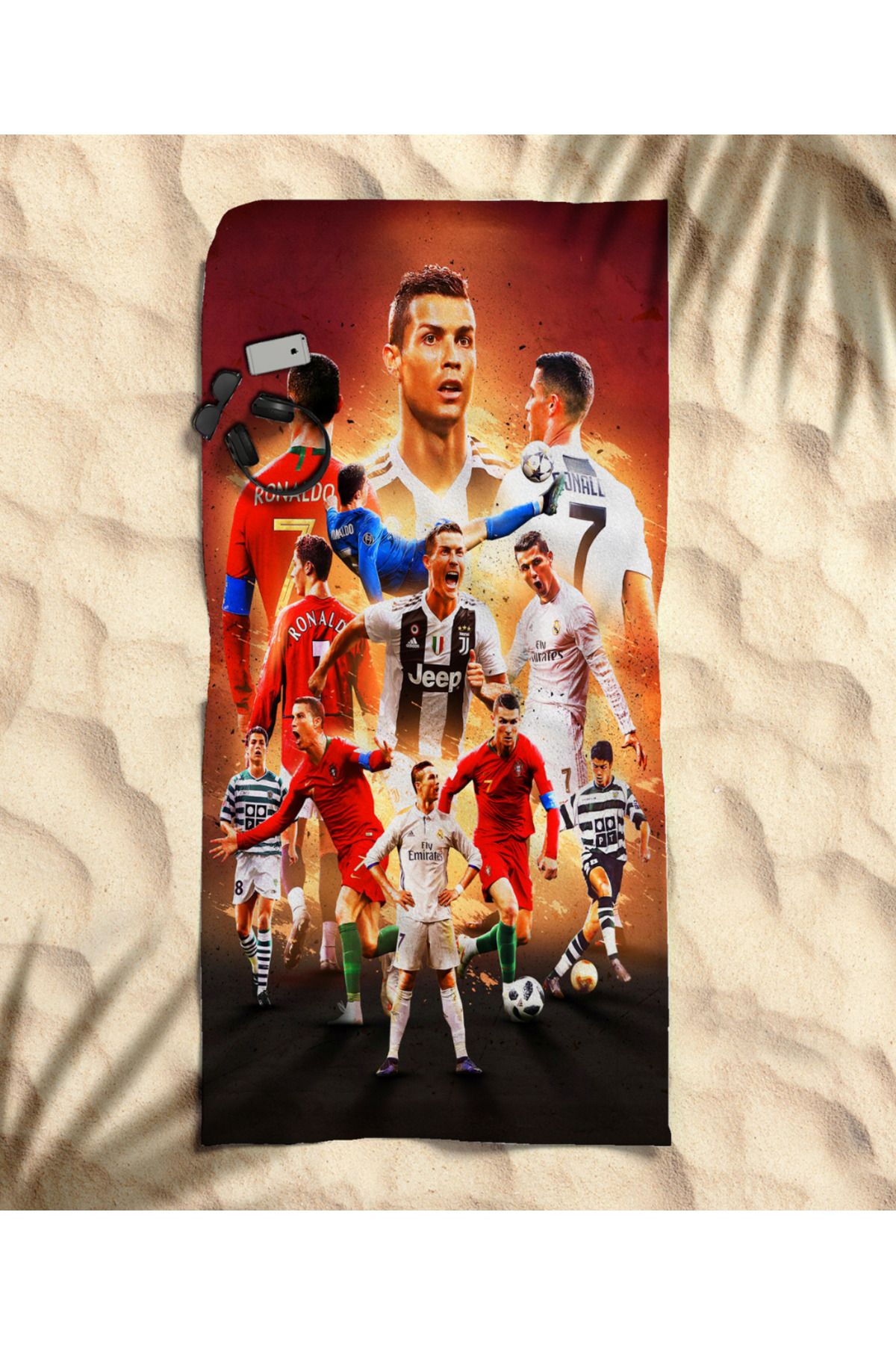 hediyechy Ronaldo Temalı Plaj Havlusu