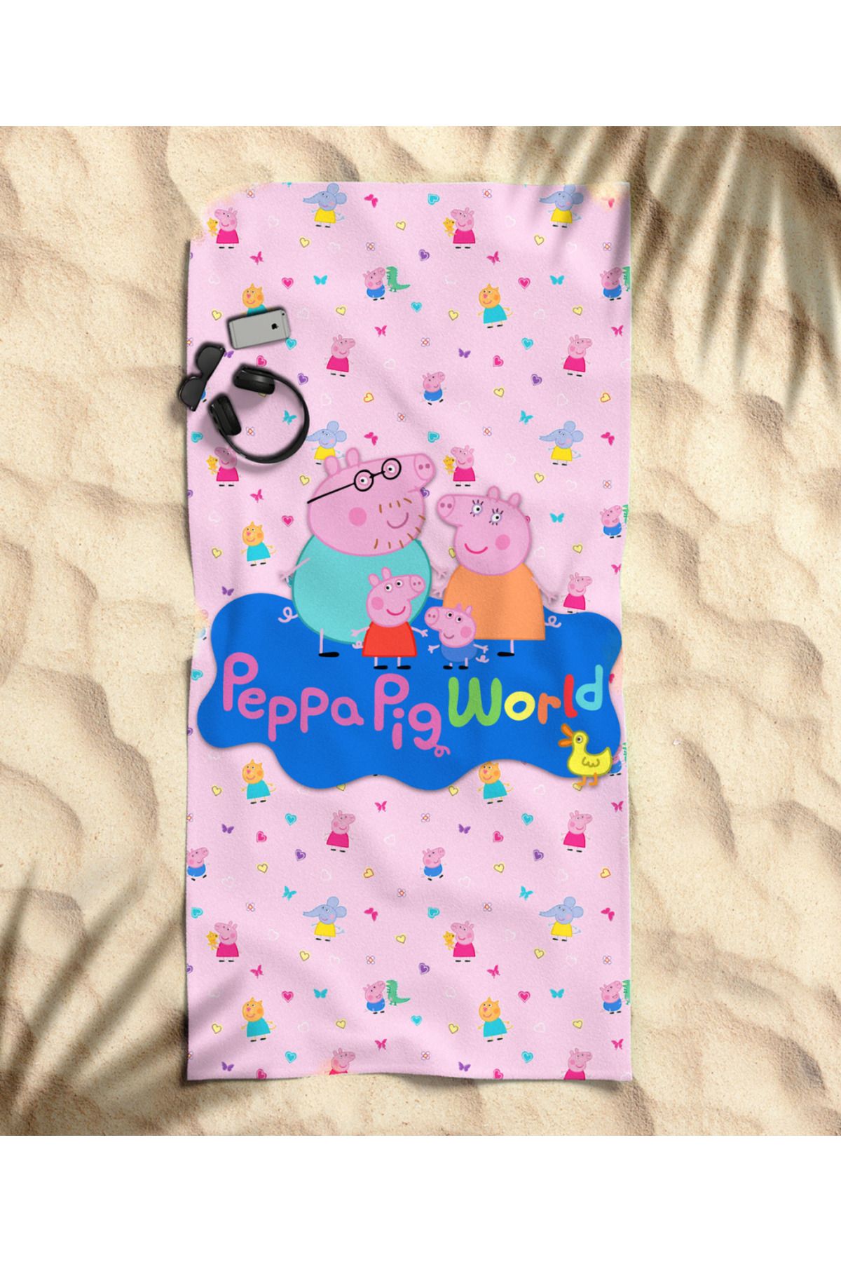 hediyechy Peppa Pig World Temalı Plaj Havlusu