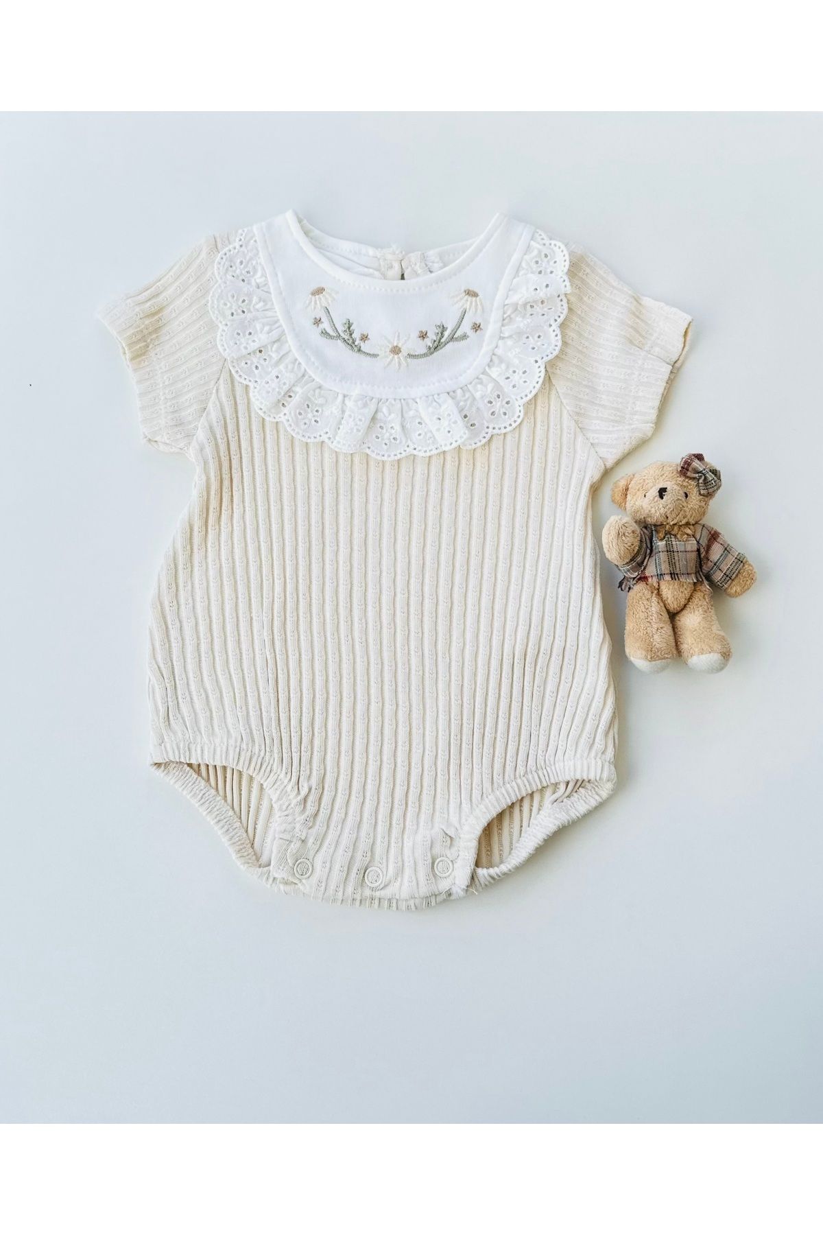 VİTASTORETR Çiçek Yakalı Bebek Zıbını