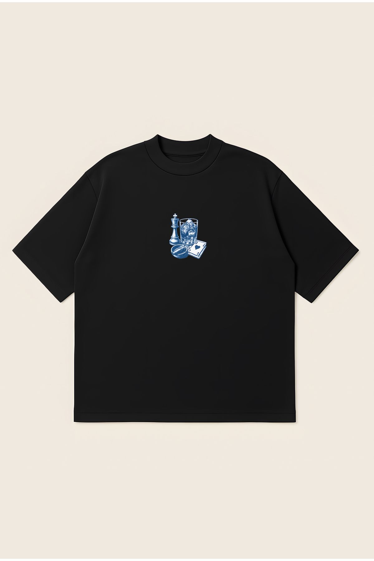 Moon Dancer Kinda Rich Life Unisex Oversize Baskılı Boxy Fit Kalın Kumaşlı T-shirt