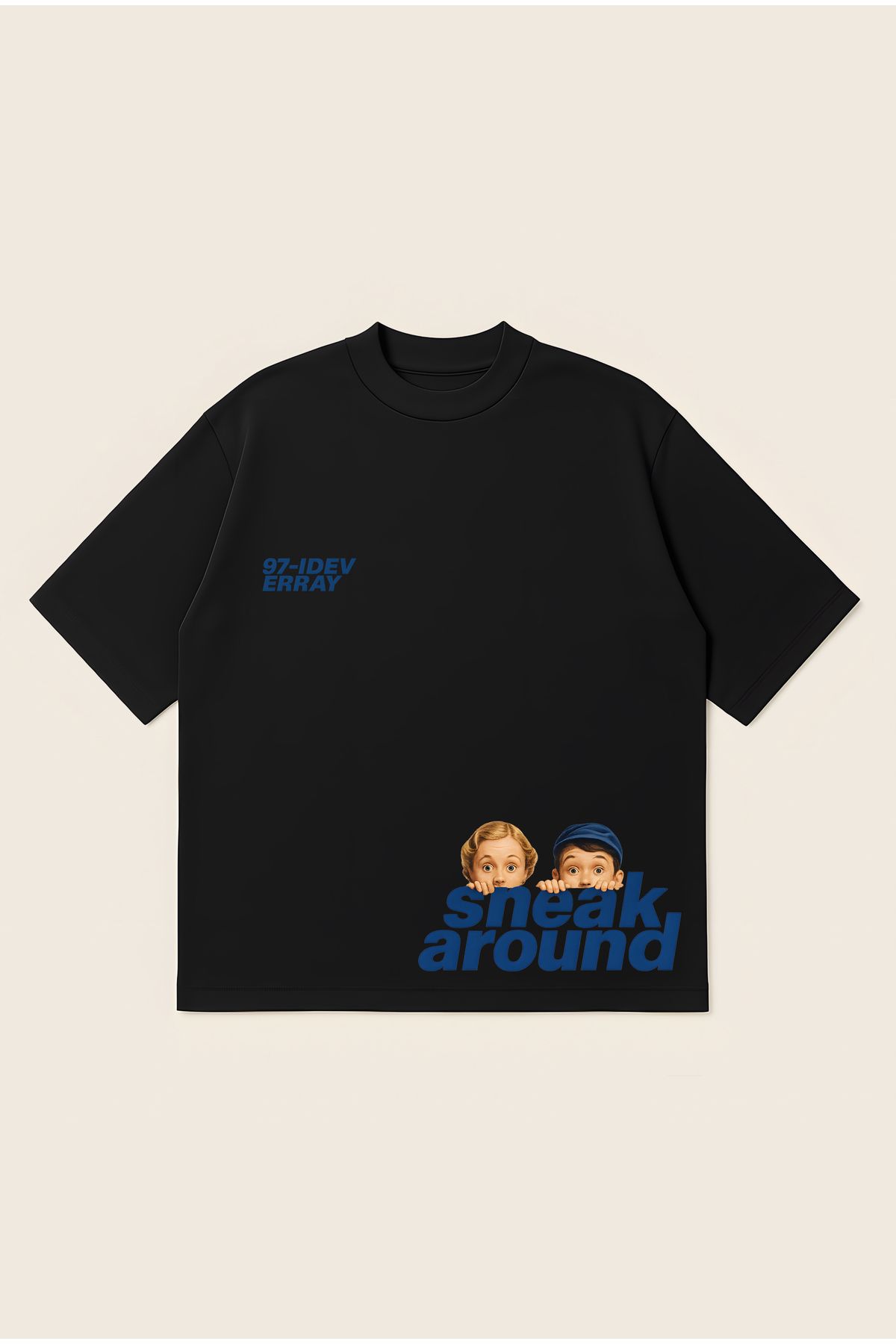 Moon Dancer Sneak Around Unisex Oversize Baskılı Boxy Fit Kalın Kumaşlı T-shirt