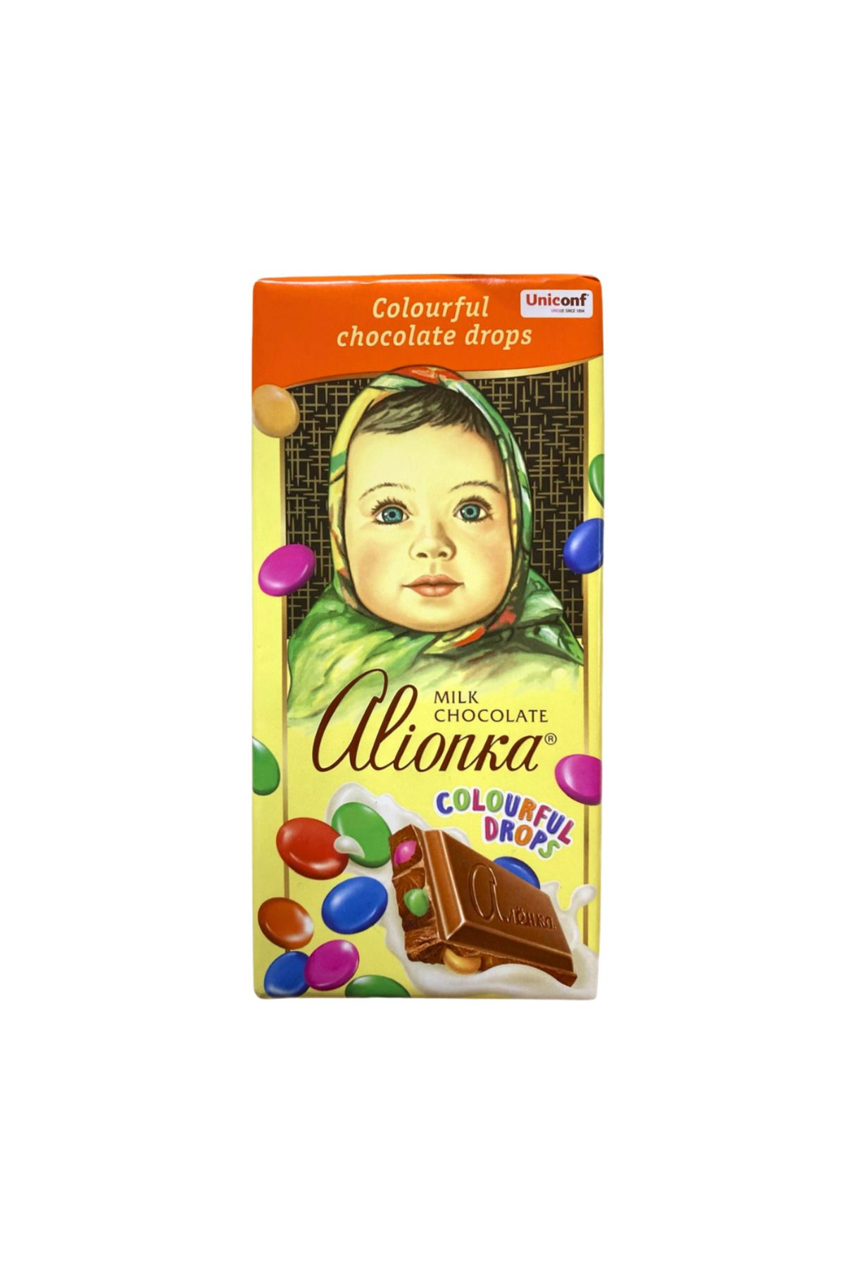 Alenka Alionka (Alenka) Milk Chocolate with Colourful Chocolate Drops 90g